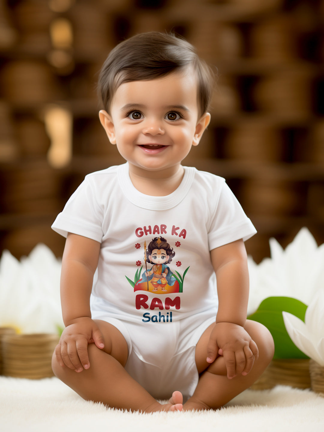 Ghar Ka Ram Baby Romper | Onesies w/ Custom Name