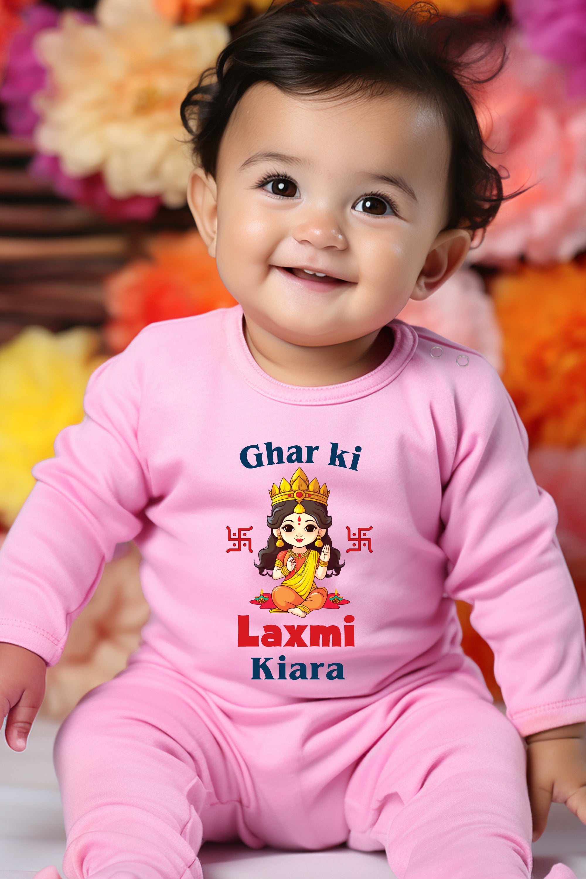 Ghar Ki Laxmi Baby Romper | Onesies w/ Custom Name