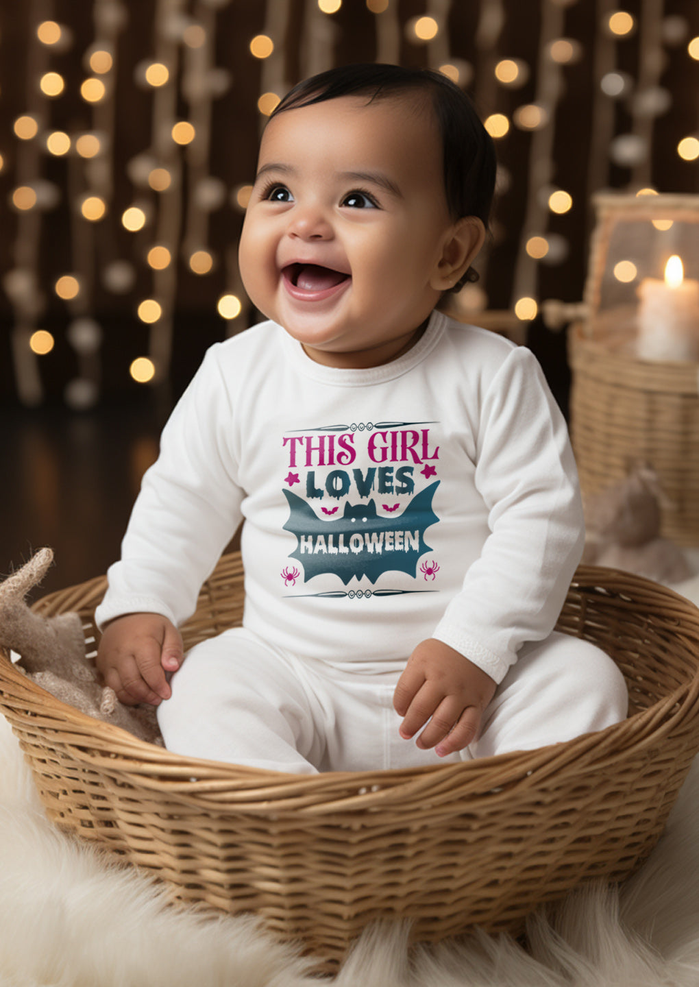 This Girl Loves Halloween Baby Romper | Onesies