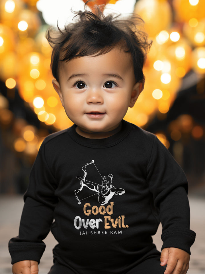 Good Over Evil Jai Shree Ram Baby Romper | Onesies