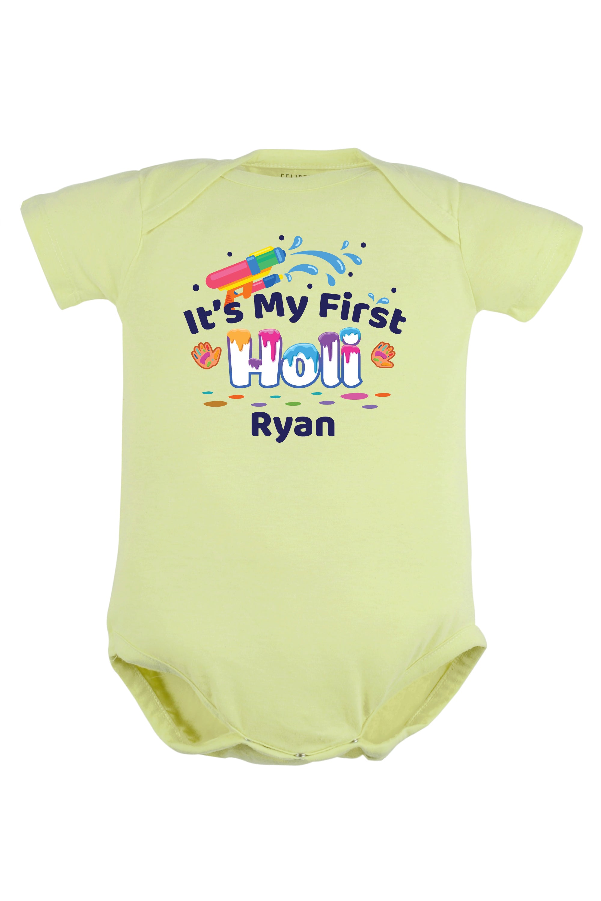 It's My First Holi Baby Romper | Onesies w/ Custom Name