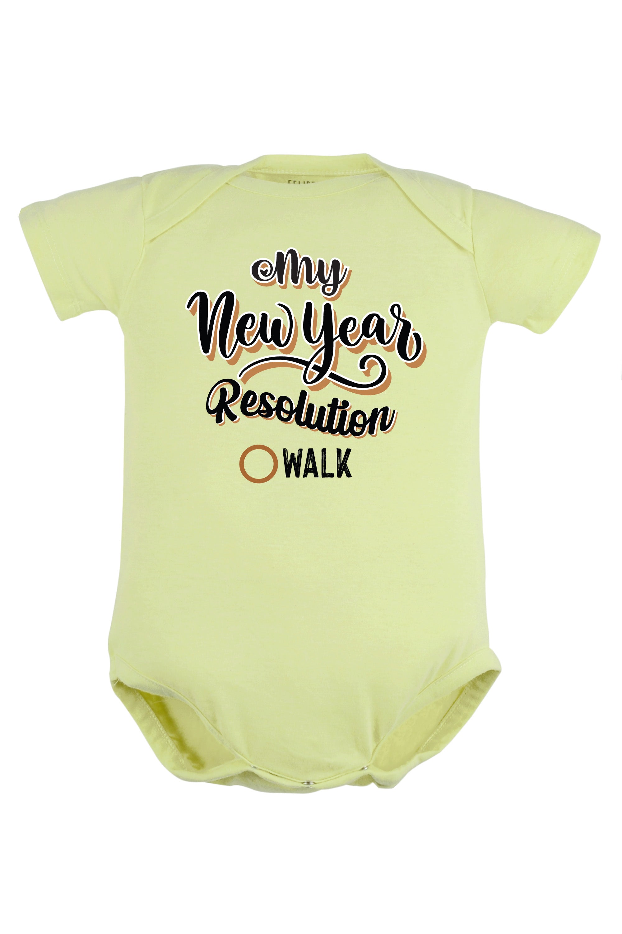 My New Year Resolution Walk Baby Romper | Onesies