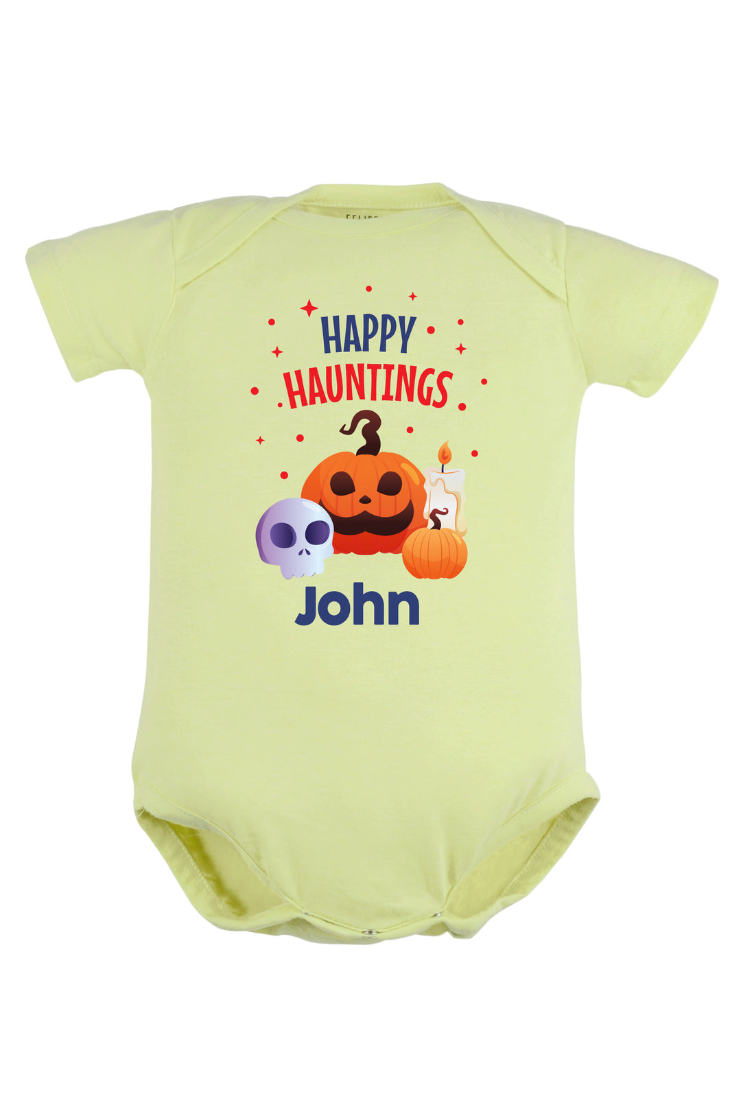 Happy Hauntings Baby Romper | Onesies w/ Custom Name