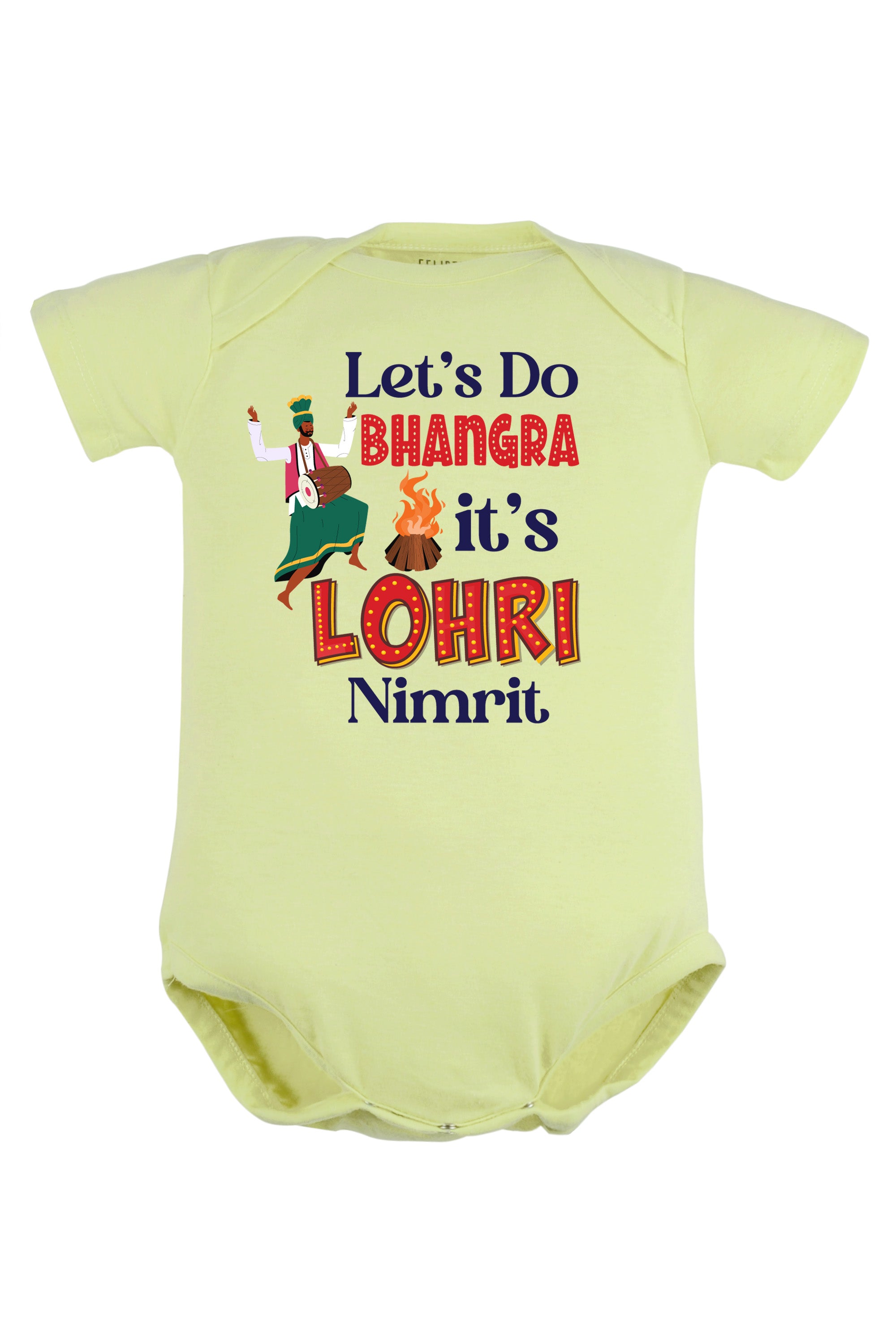 Let's Do Bhangra It's Lohri Baby Romper | Onesies w/ Custom Name