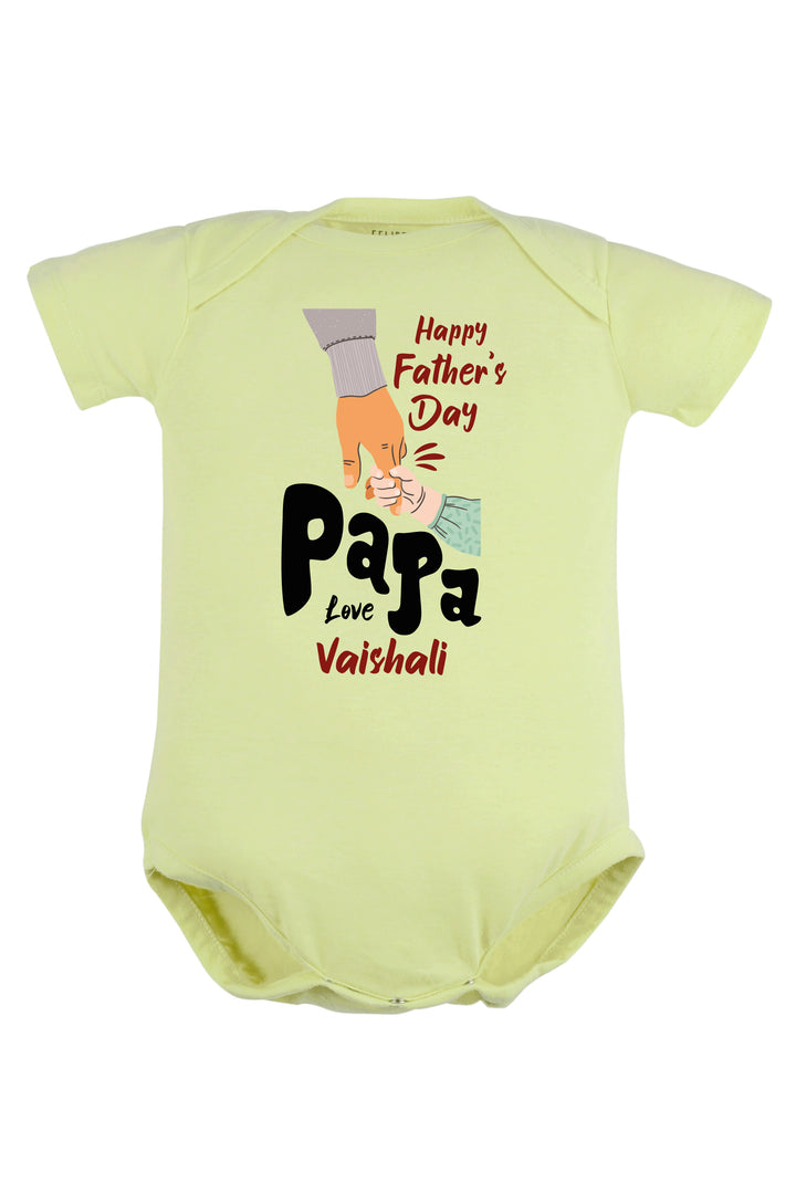 Happy Father's Day Papa Baby Romper | Onesies w/ Custom Name