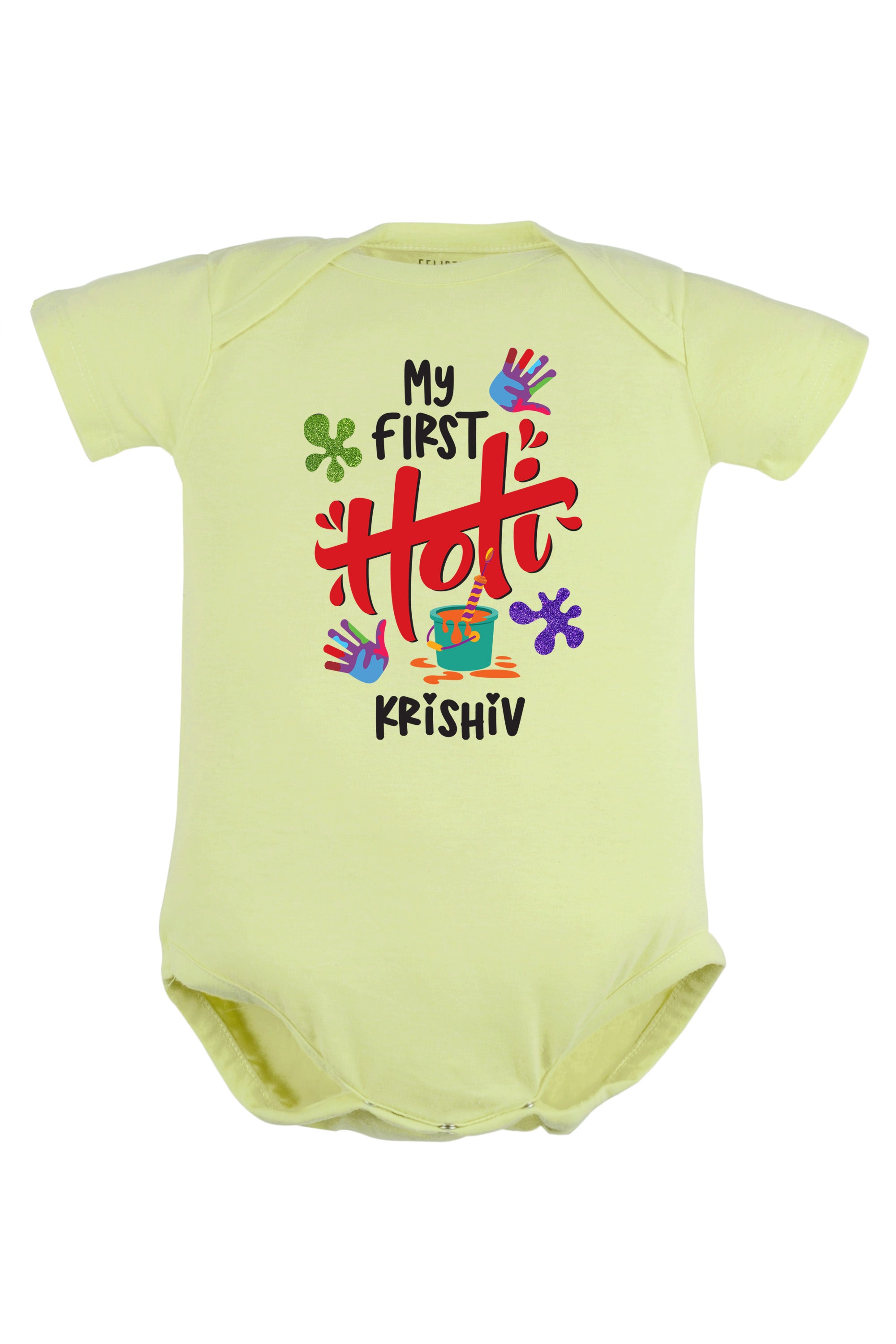 My First Holi Baby Romper | Onesies w/ Custom Name