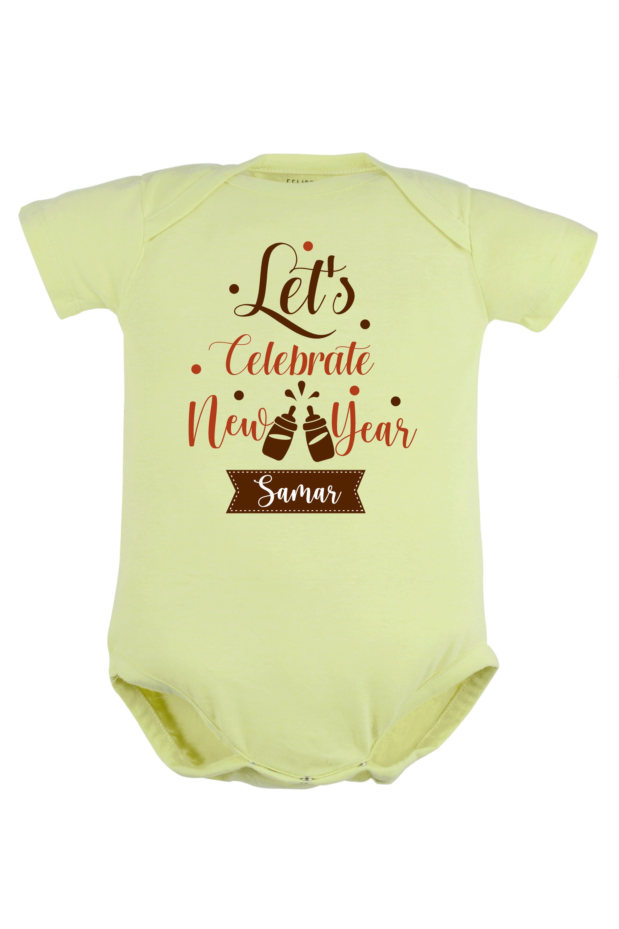 Let's Celebrate New Year Baby Romper | Onesies w/ Custom Name