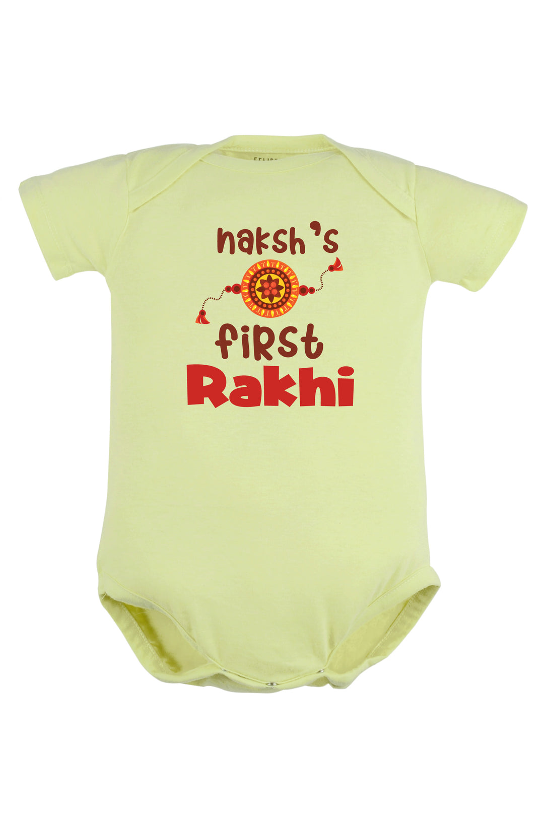 My First Rakhi Baby Romper | Onesies w/ Custom Name