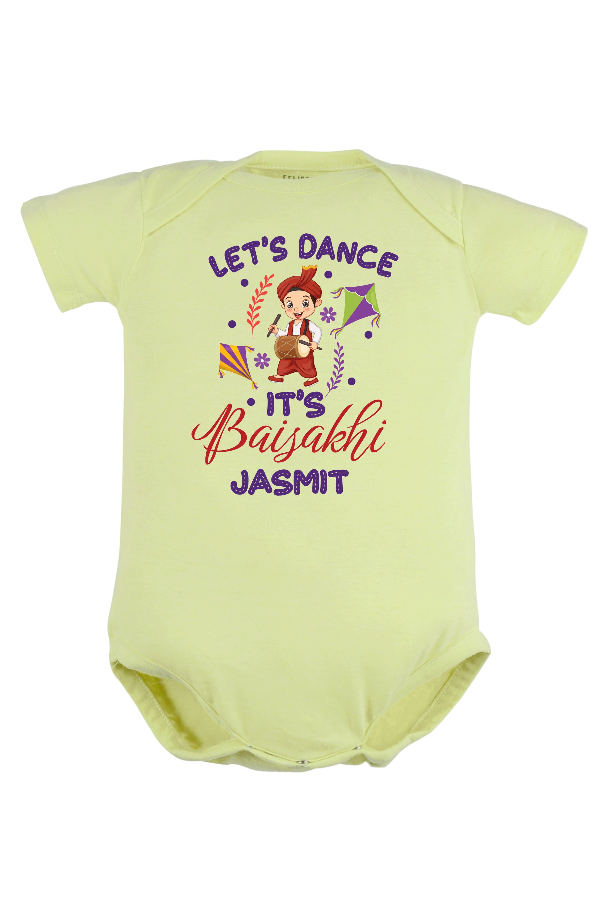 Let's Dance It's Baisakhi Baby Romper | Onesies w/ Custom Name