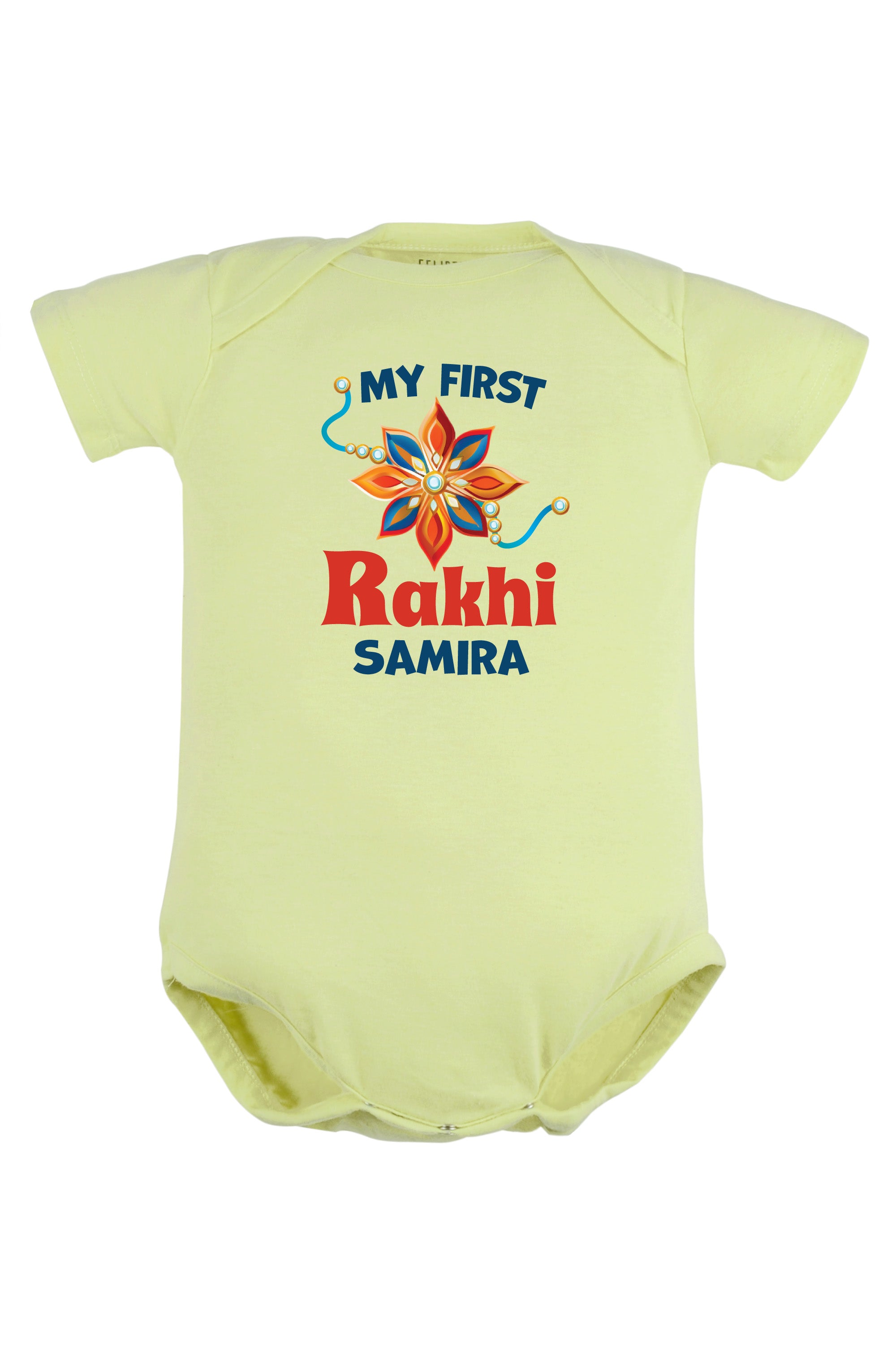 My First Rakhi Baby Romper | Onesies w/ Custom Name