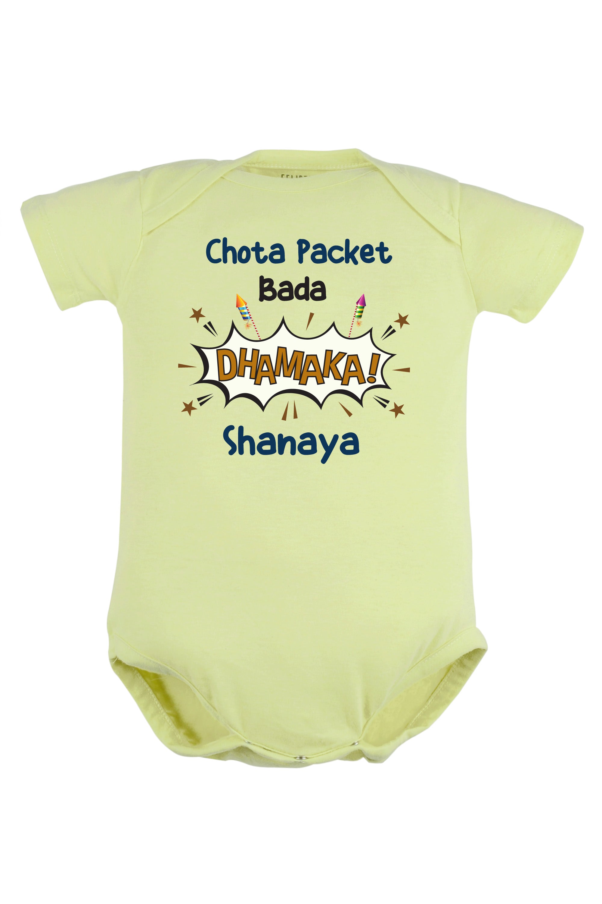 Chota Packet Bada Dhamaka! Baby Romper | Onesies w/ Custom Name