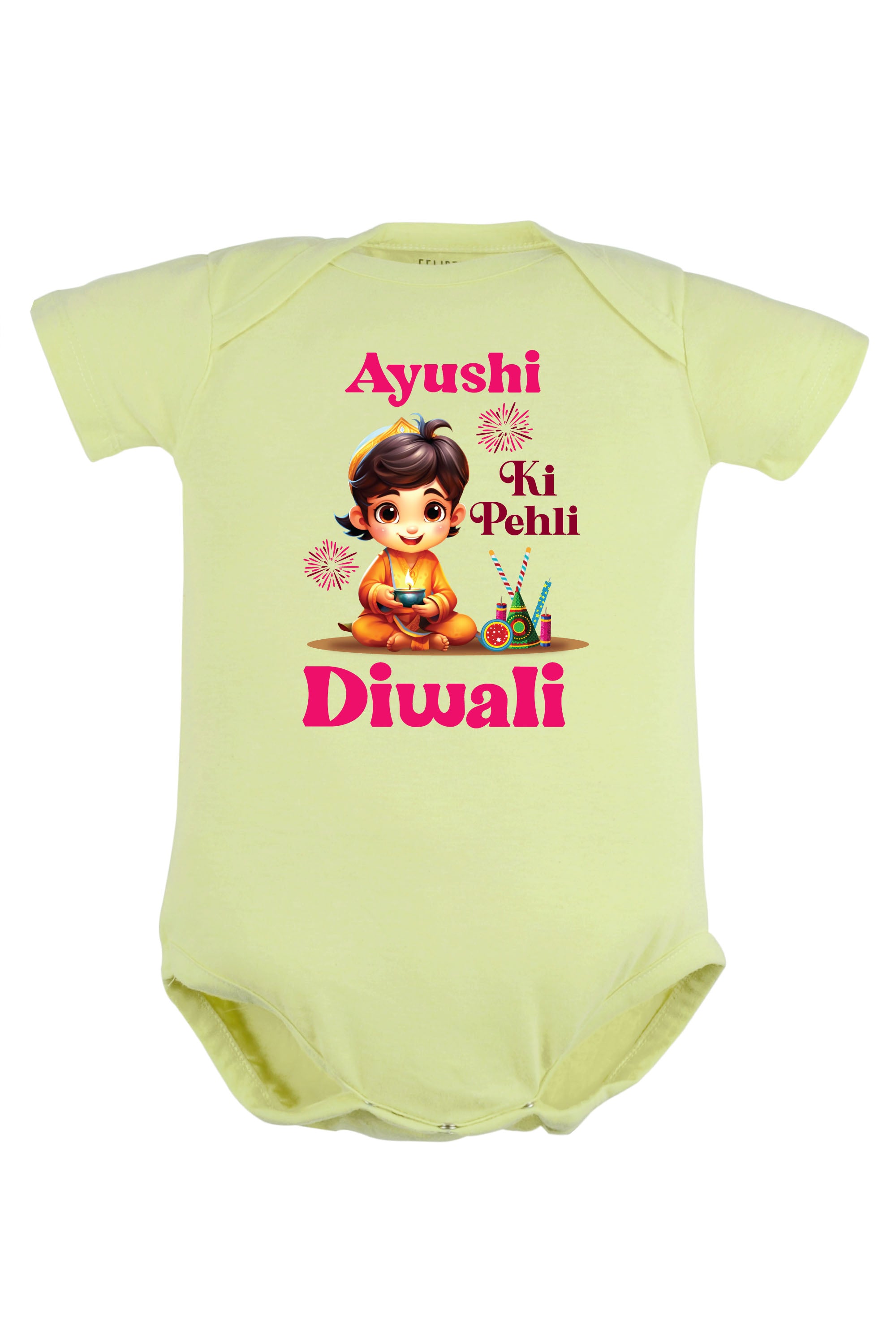 Meri Pehli Diwali Baby Romper | Onesies w/ Custom Name