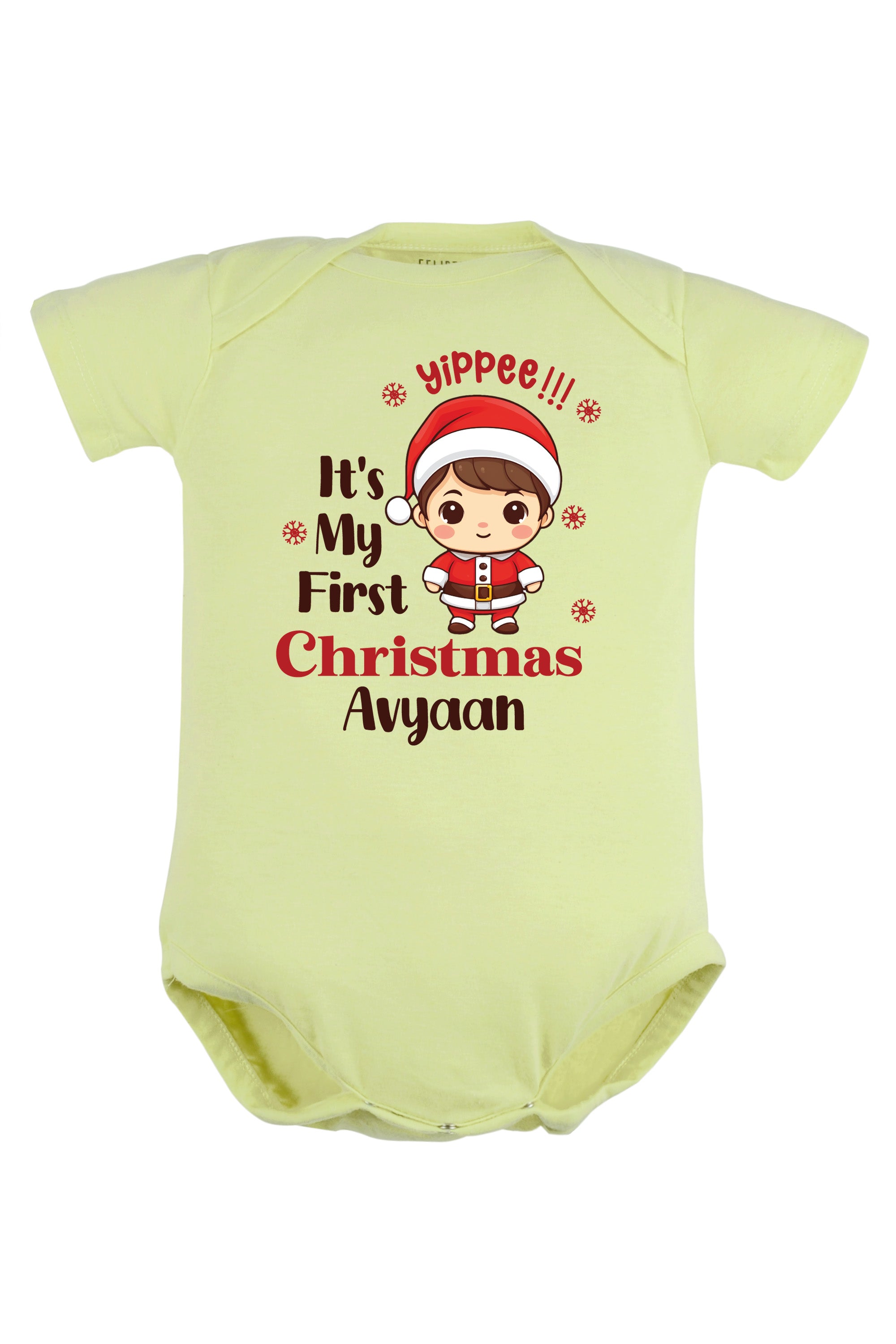 Yippee It's My First Christmas Baby Romper | Onesies w/ Custom Name