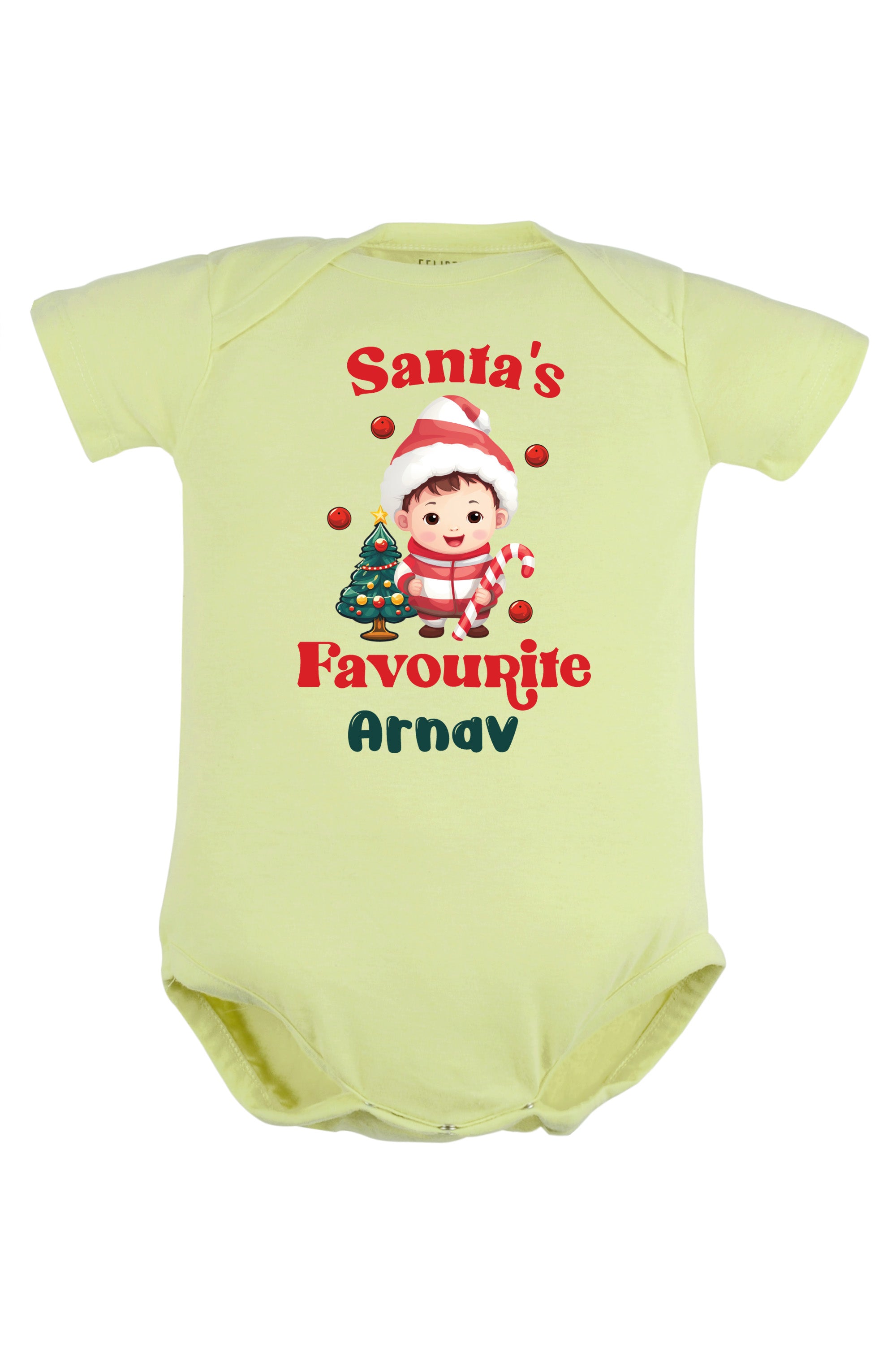 Santa's Favourite Baby Romper | Onesies w/ Custom Name