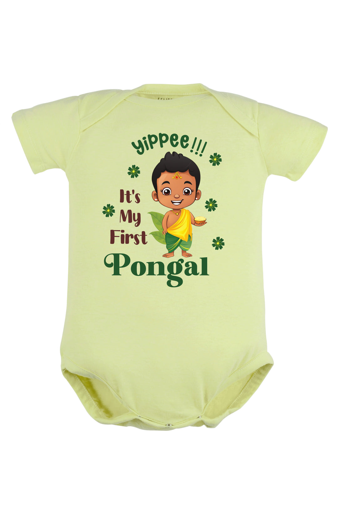 Yippee It's my first Pongal Baby Romper | Onesies w/ Custom Name