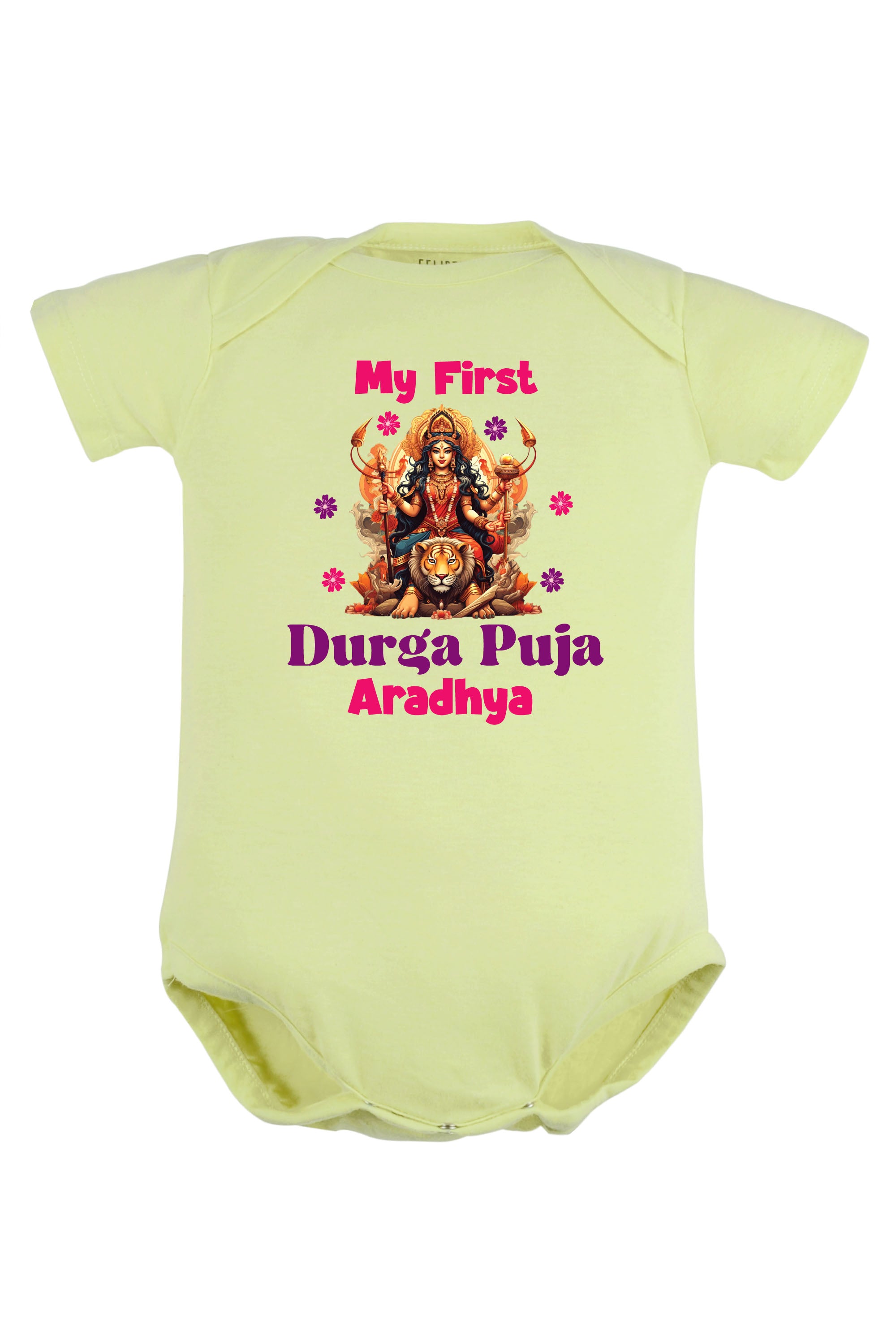 My First Durga Puja Baby Romper | Onesies w/ Custom Name