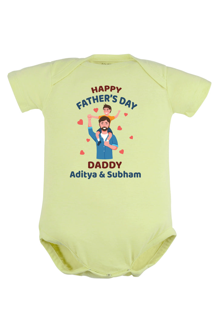 Happy Father's Day Daddy Baby Romper | Onesies w/ Custom Name