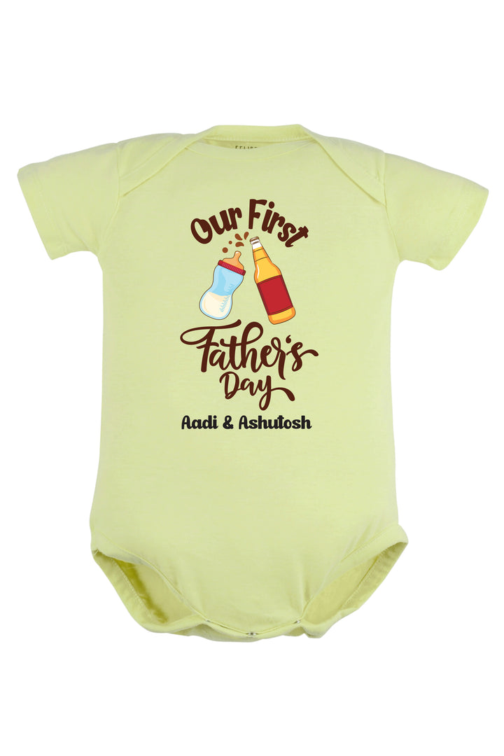 Our First Father's Day Baby Romper | Onesies w/ Custom Name