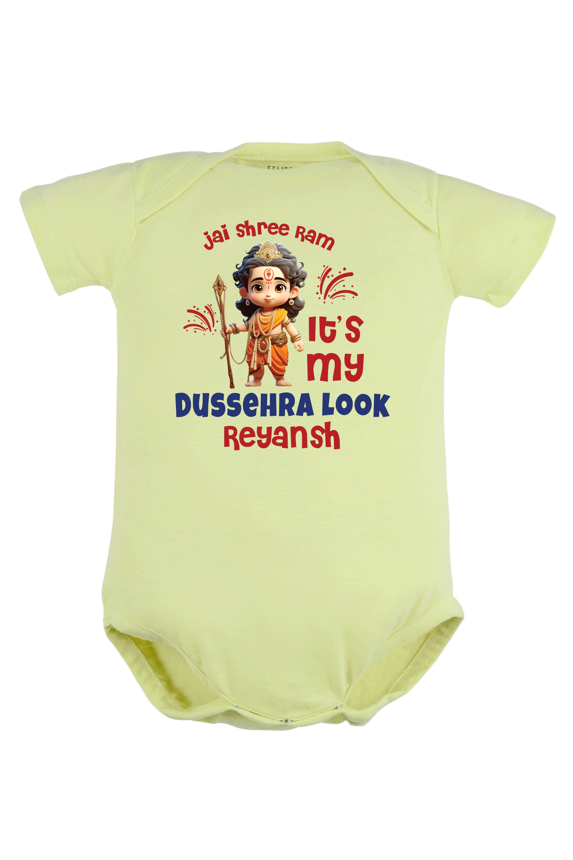 Jai Shree Ram It's My Dussehra Look Baby Romper | Onesies w/ Custom Name