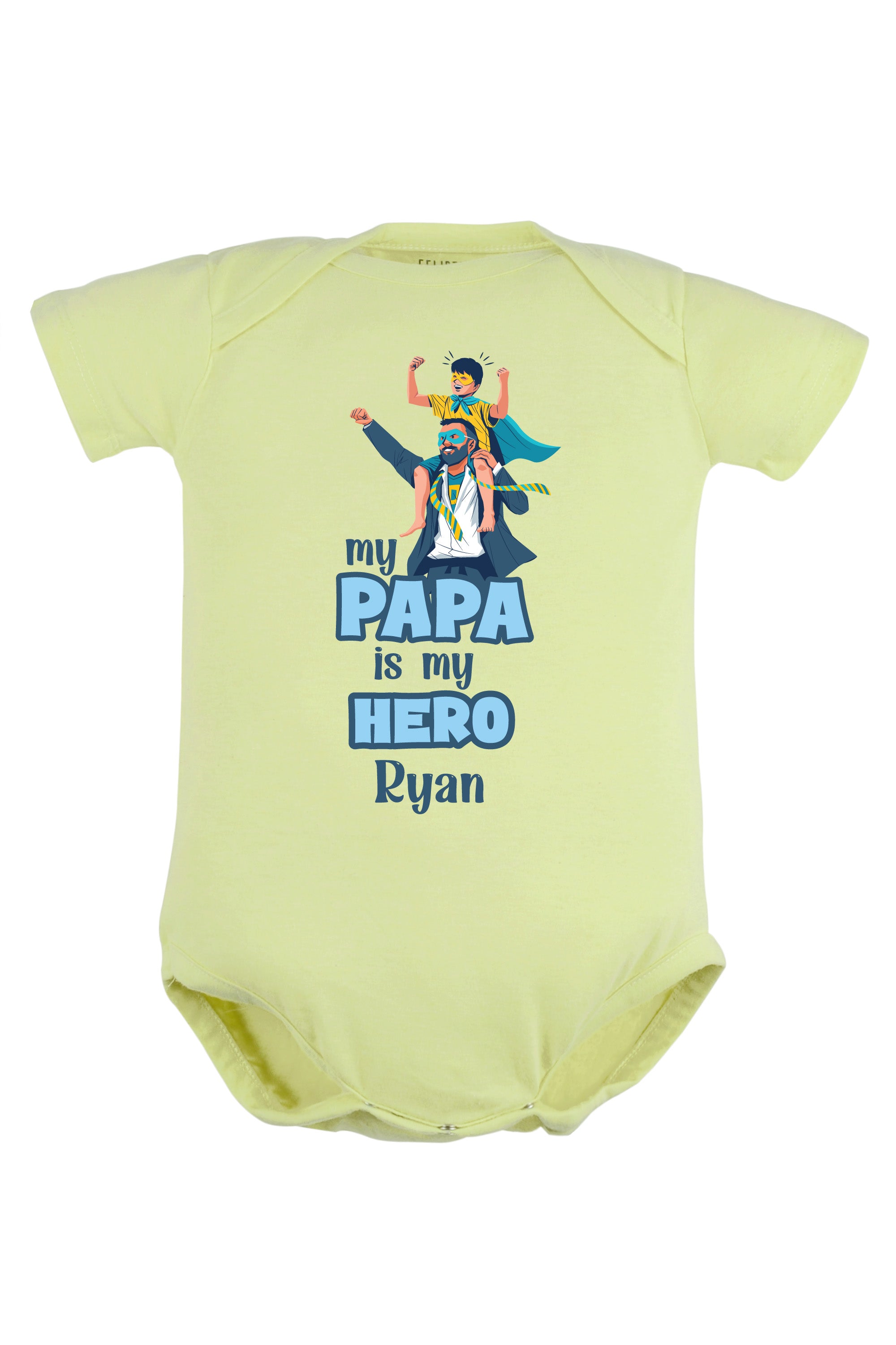 My Papa Is My Hero Baby Romper | Onesies w/ Custom Name