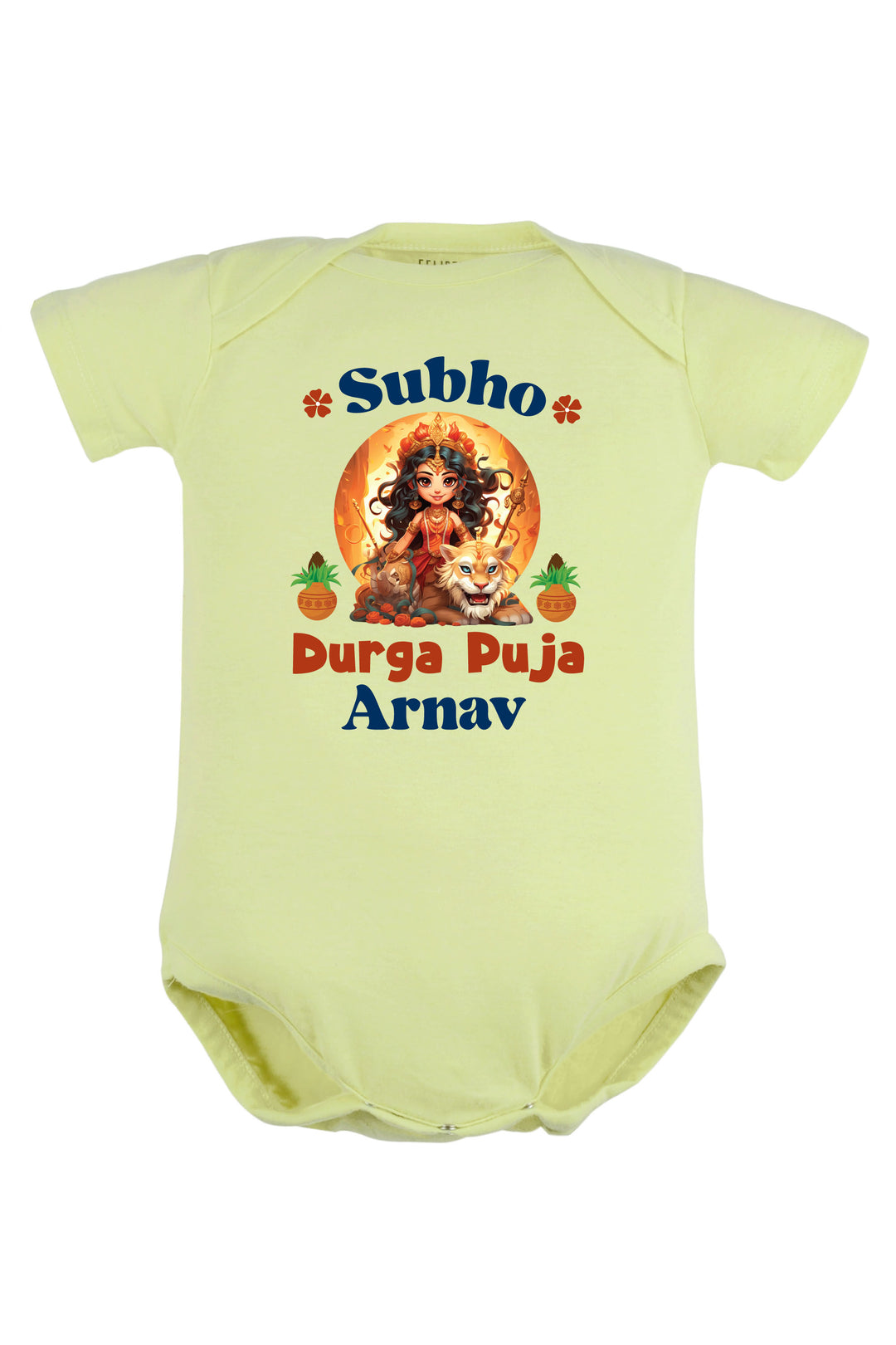 Subho Durga Puja Baby Romper | Onesies w/ Custom Name