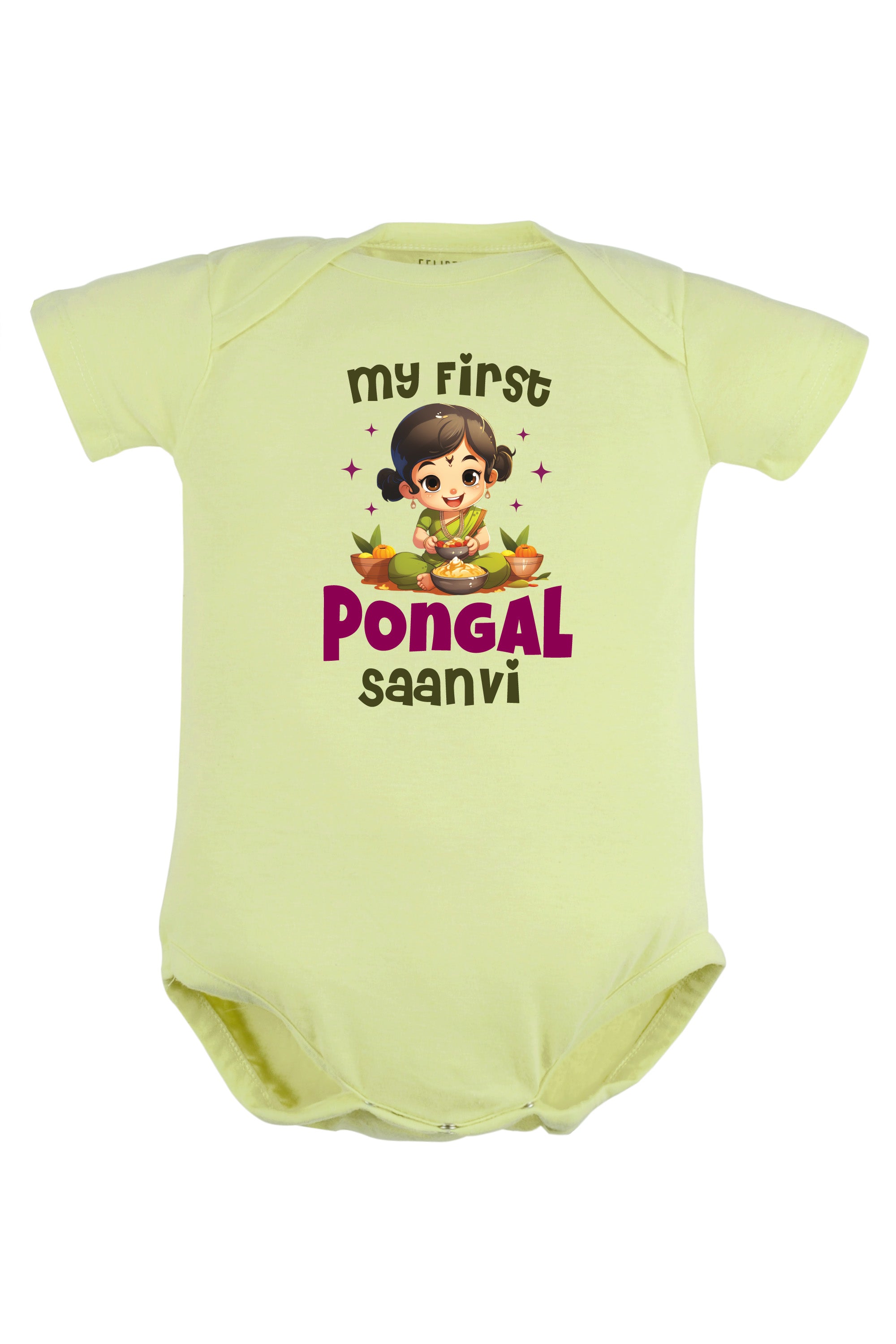 My First pongal (Girl) Baby Romper | Onesies w/ Custom Name