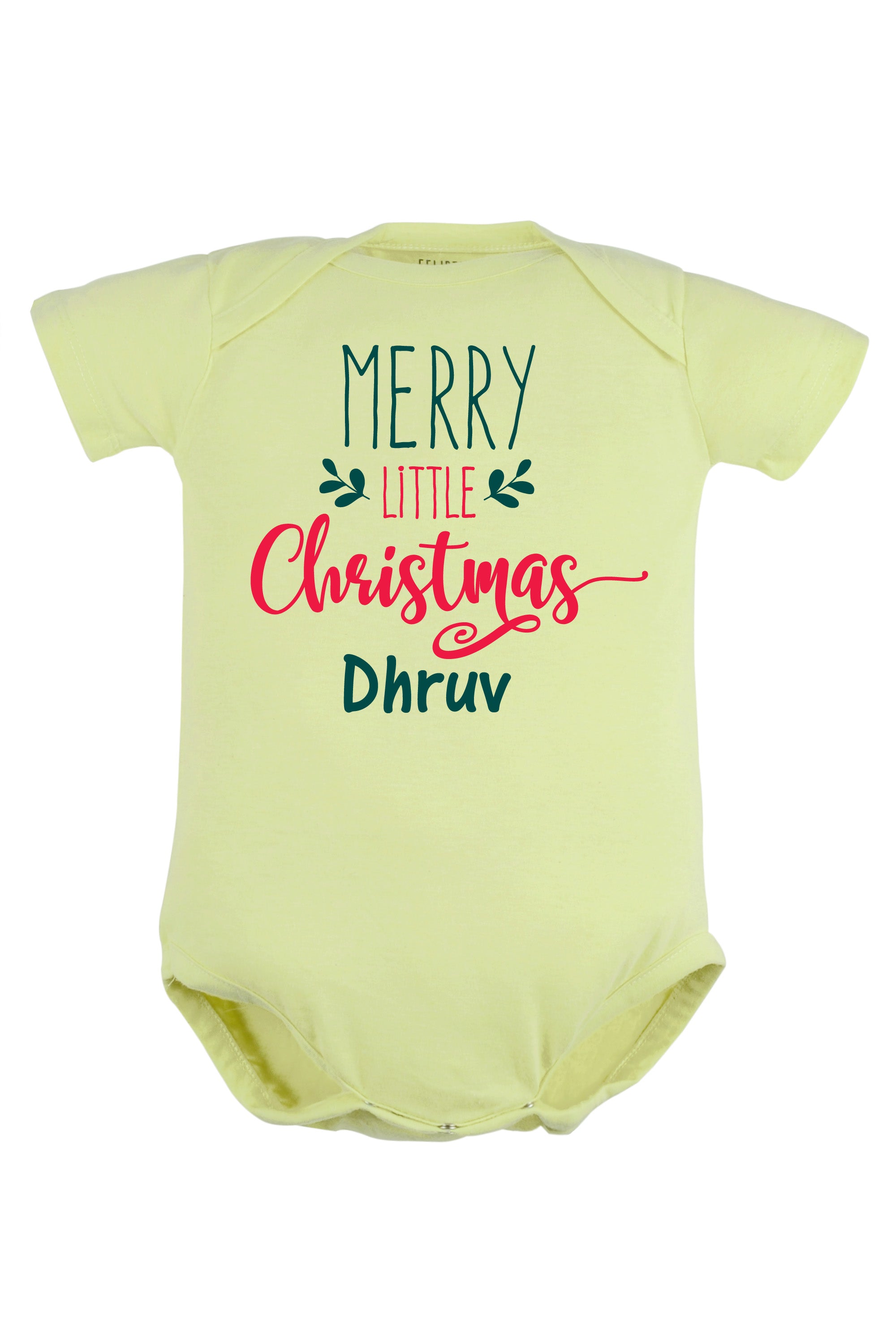 Merry Little Christmas Baby Romper | Onesies w/ Custom Name