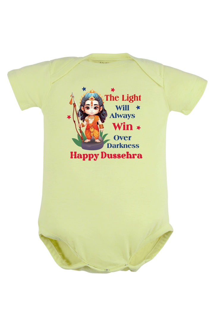 The Light Will Always Win Over Darkness Happy Dussehra Baby Romper | Onesies