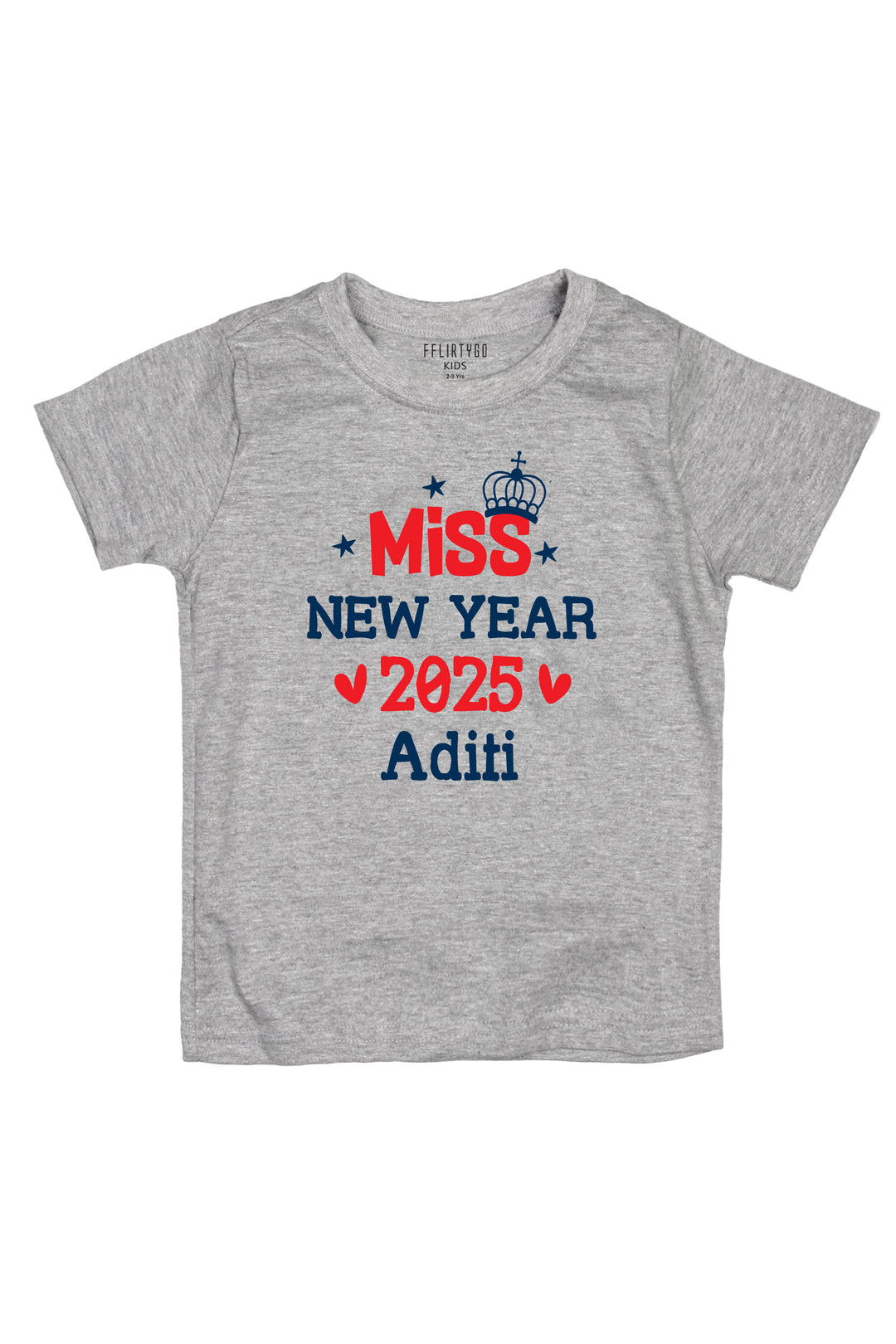 Miss New Year 2025 Kids T Shirt w/ Custom Name