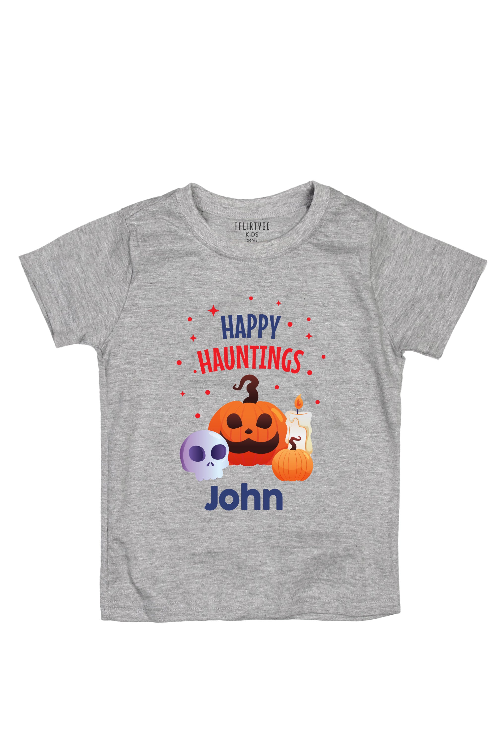 Happy Hauntings Kids T Shirt w/ Custom Name