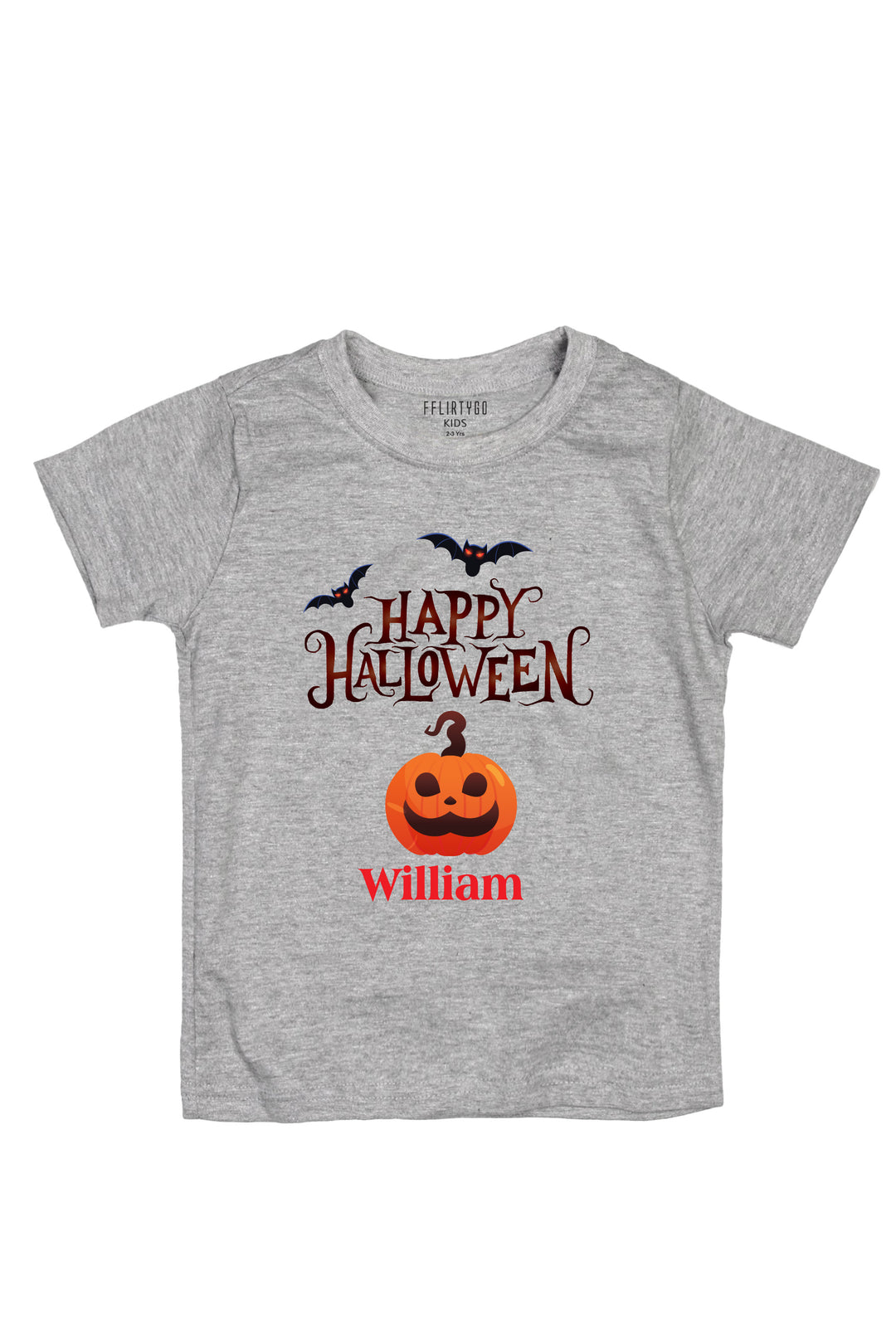 Happy Halloween Kids T Shirt w/ Custom Name