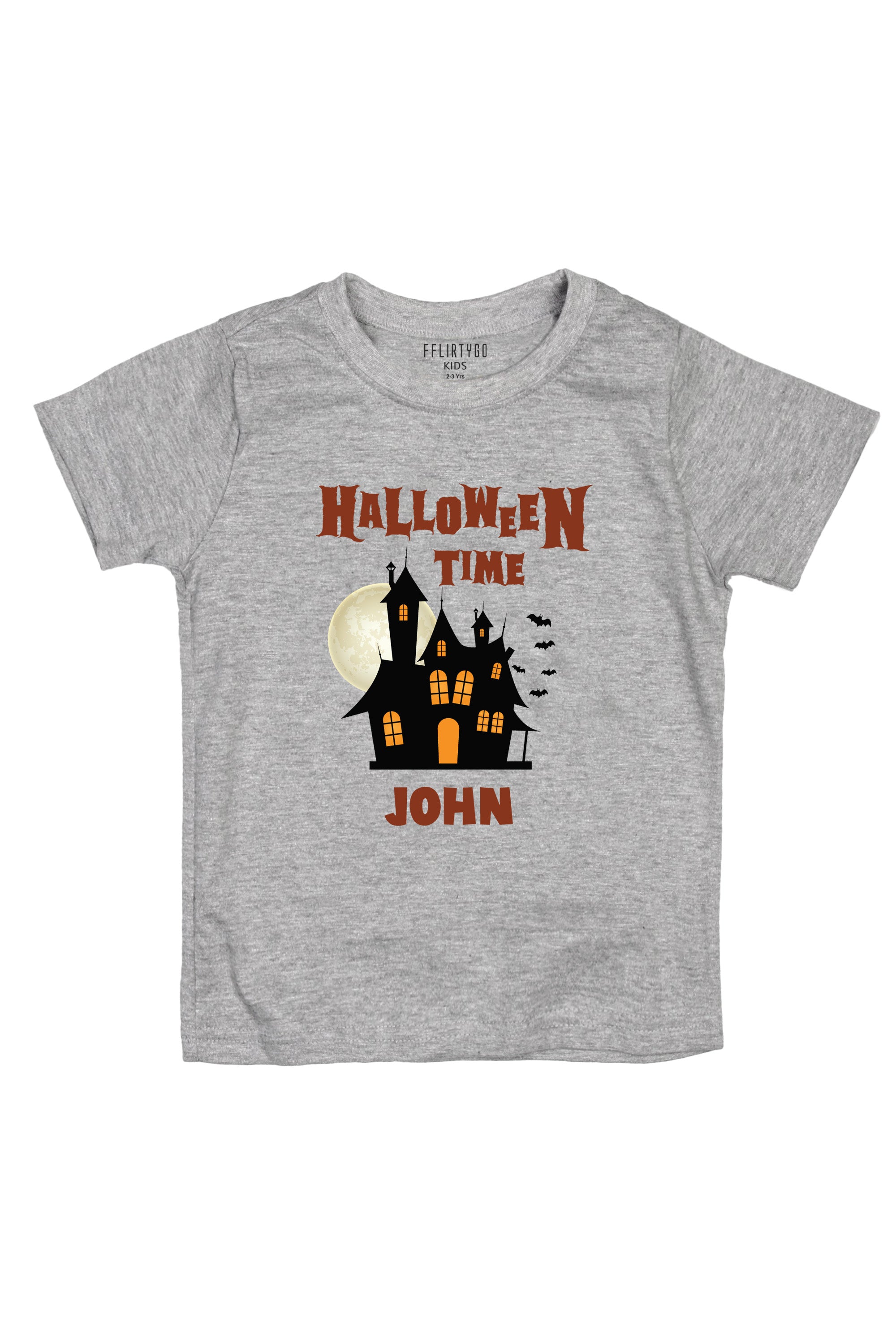 Halloween Time Kids T Shirt w/ Custom Name