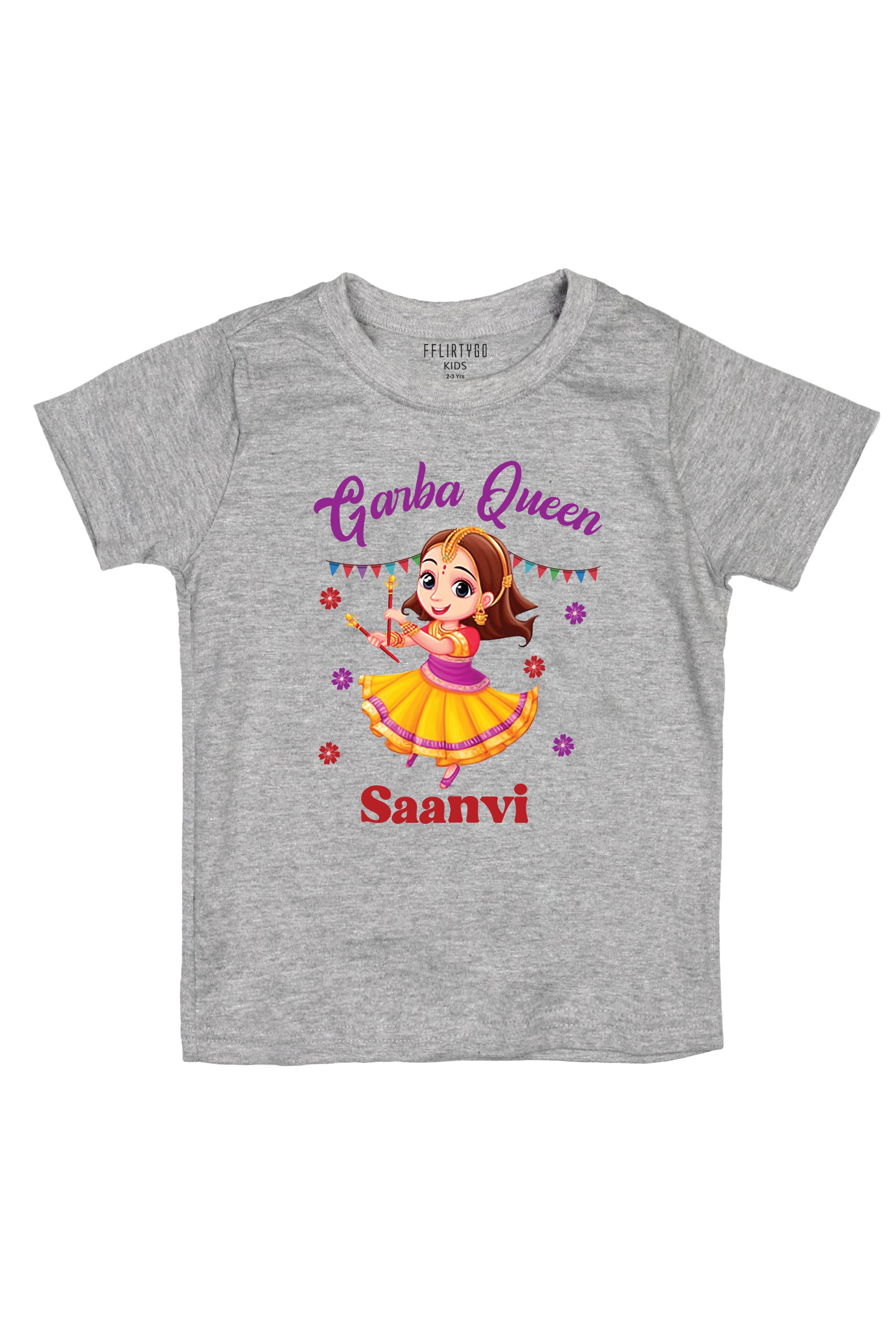 Garba Queen Kids T Shirt w/ Custom Name