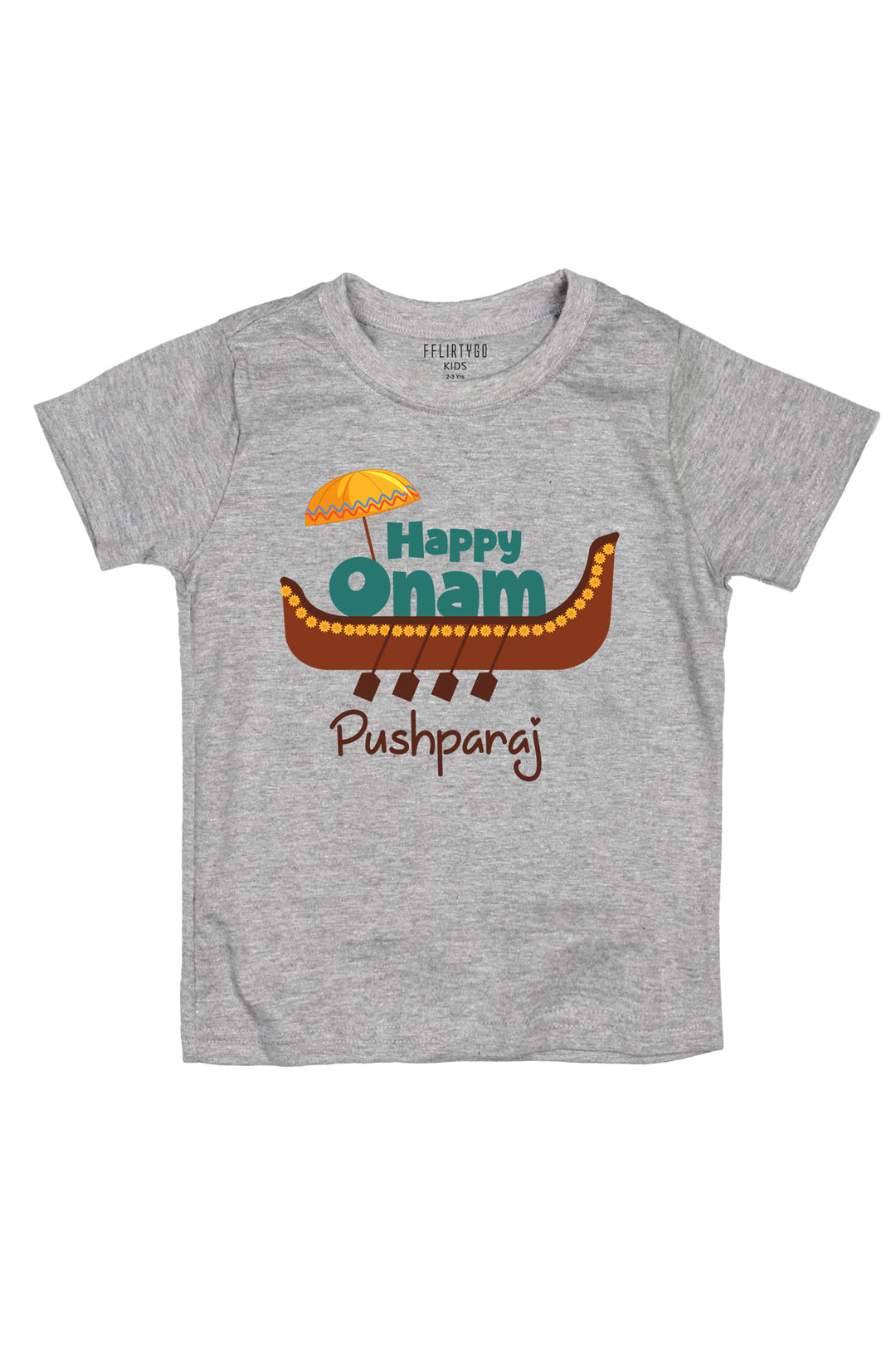 Happy Onam Kids T Shirt w/ Custom Name