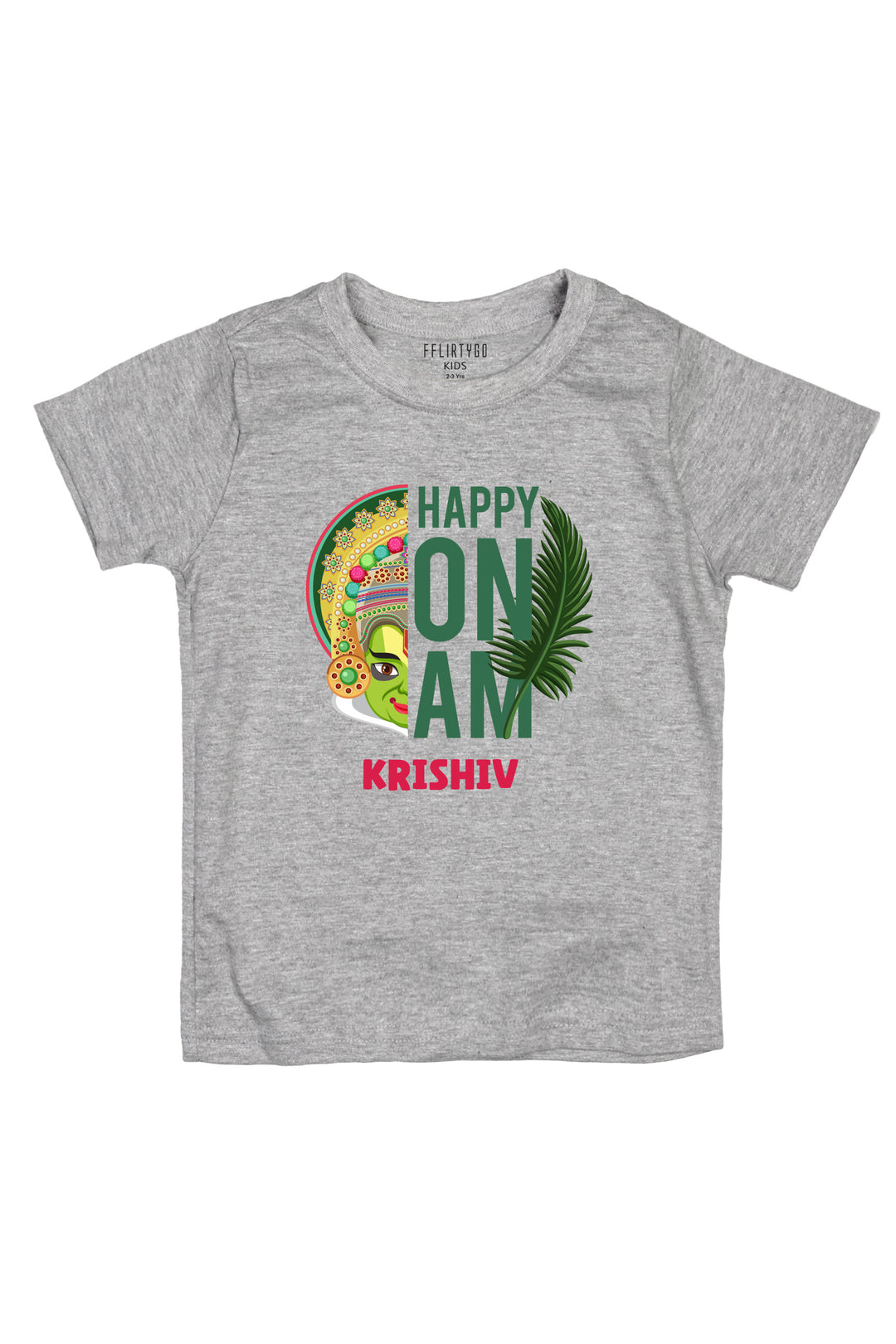 Happy Onam Kids T Shirt w/ Custom Name