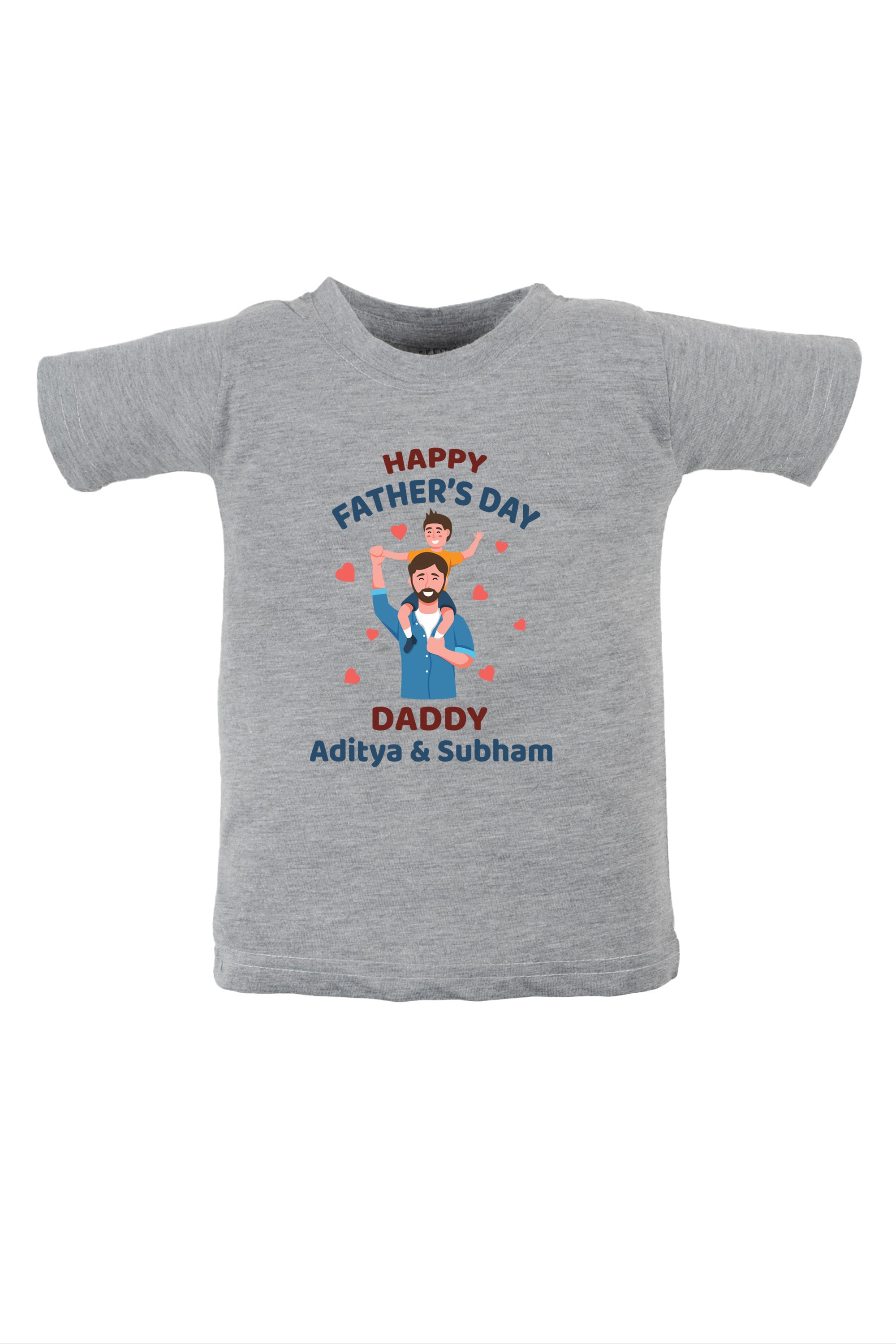 Happy Father's Day Daddy Kids Tshirt w/ Custom Name