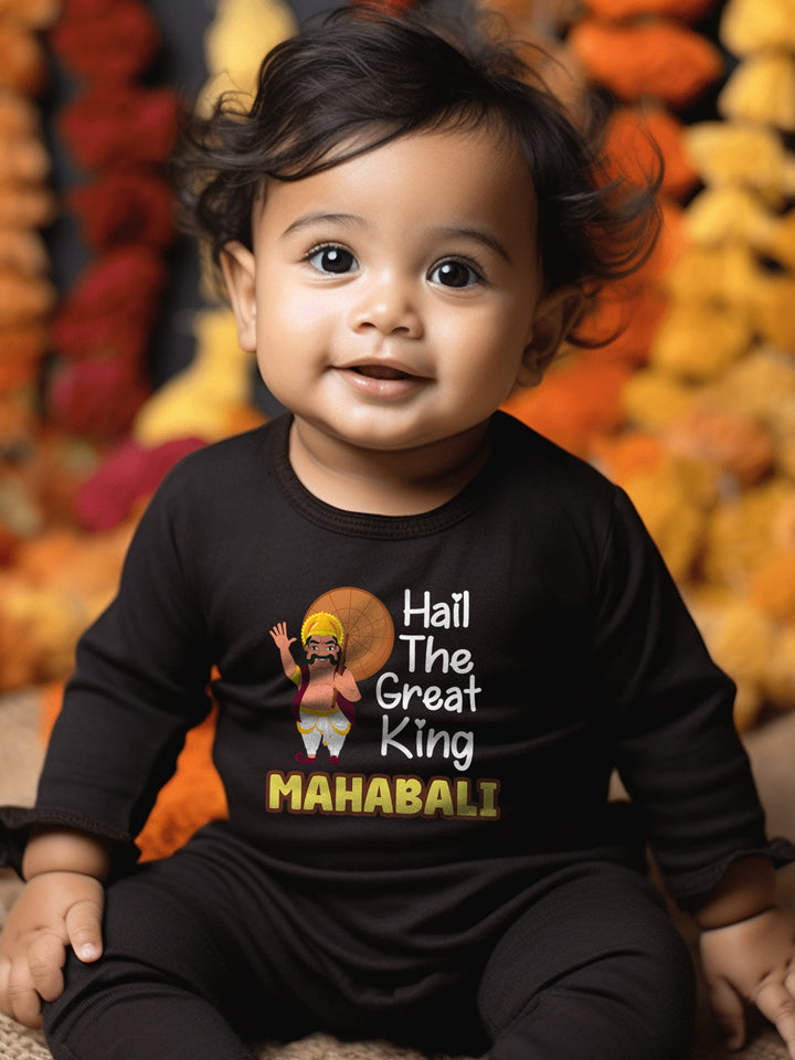 Hail The Great King Mahabali Baby Romper | Onesies