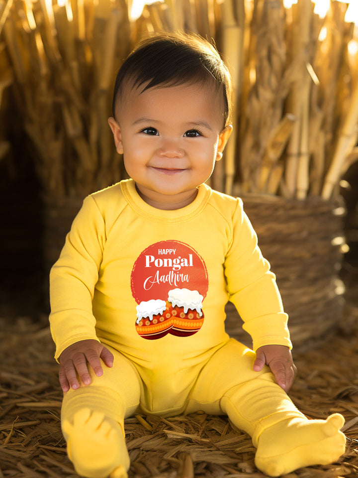 Happy Pongal Surya Baby Romper | Onesies w/Custom Name