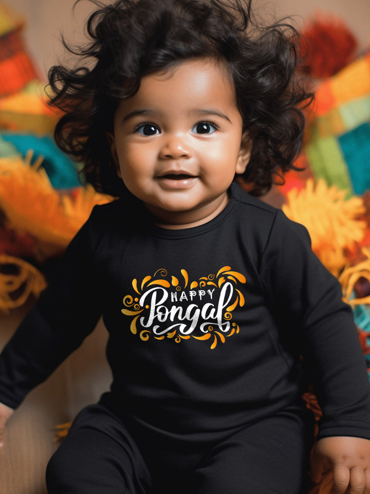 Happy Pongal Splash Baby Romper | Onesies