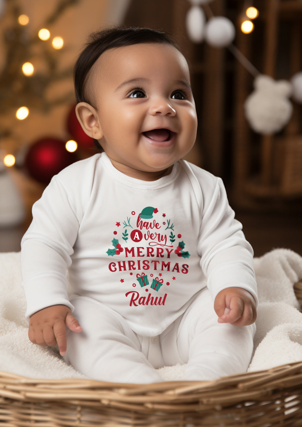 Have A Very Merry Christmas Baby Romper | Onesies w/ Custom Name