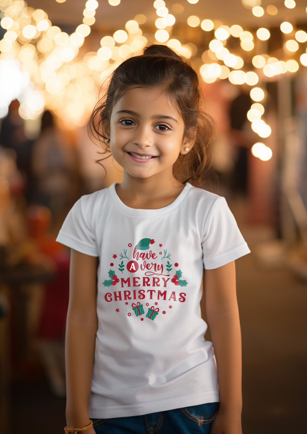 Have A Very Merry Christmas Kids T Shirt w/Custom Name