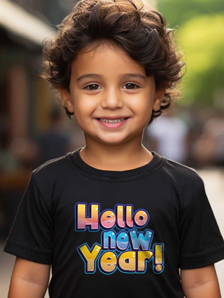 Happy New Year Multicolor Kids T Shirt