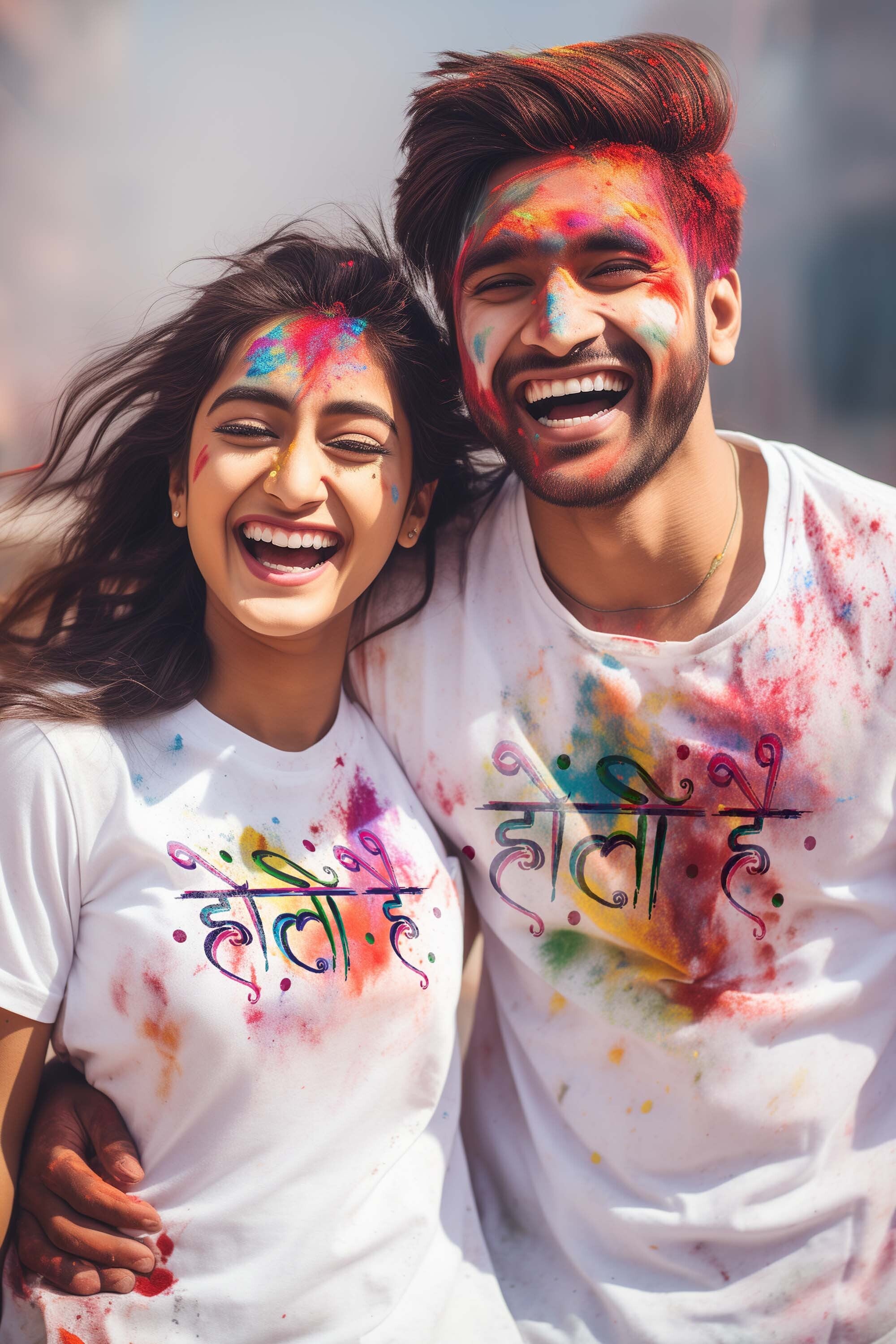 HOLI-day vibes with this beautifull multicolour holi special couples o –  Kurti Manya