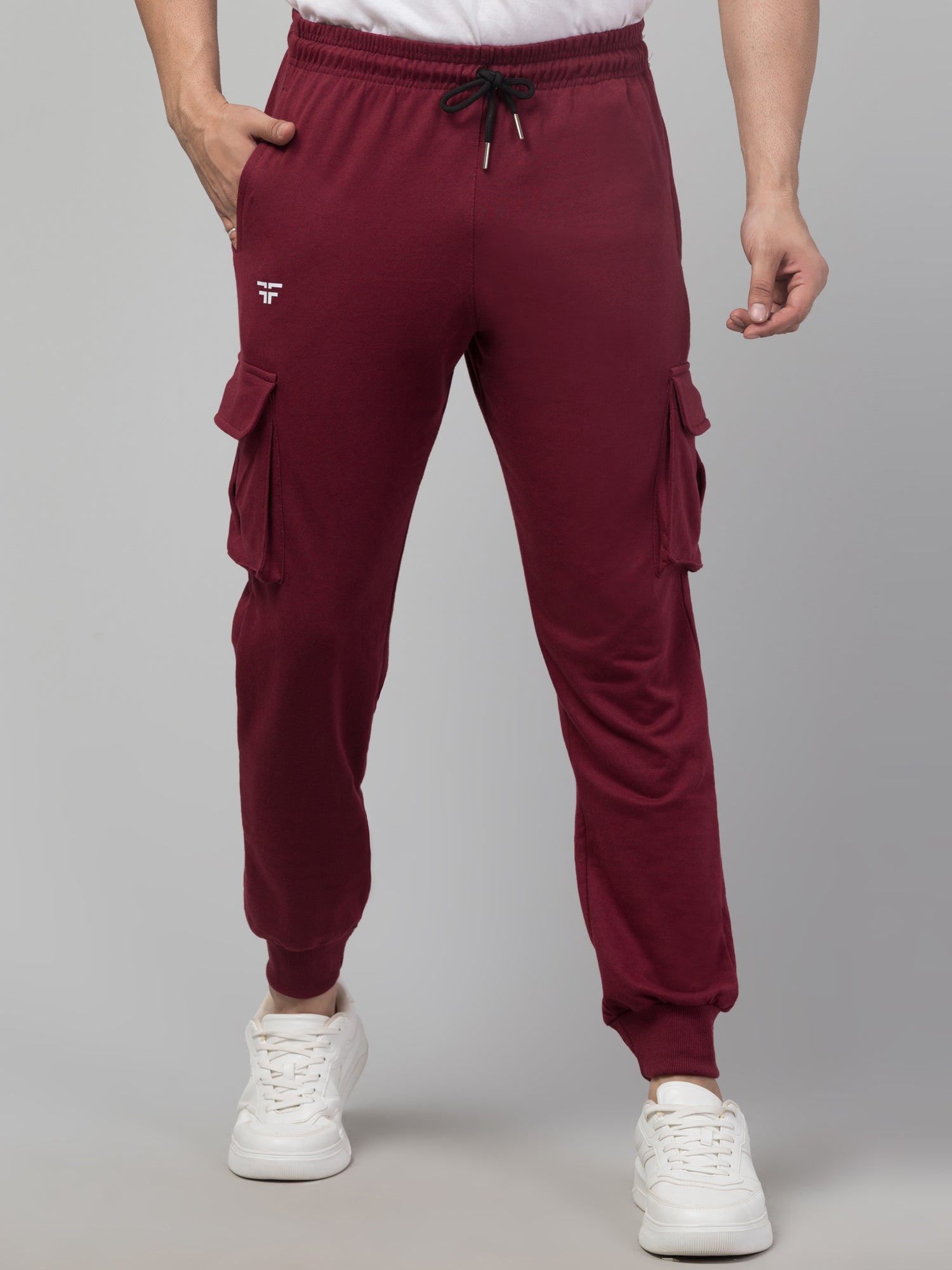 Maroon Joggers w/ Box Pockets