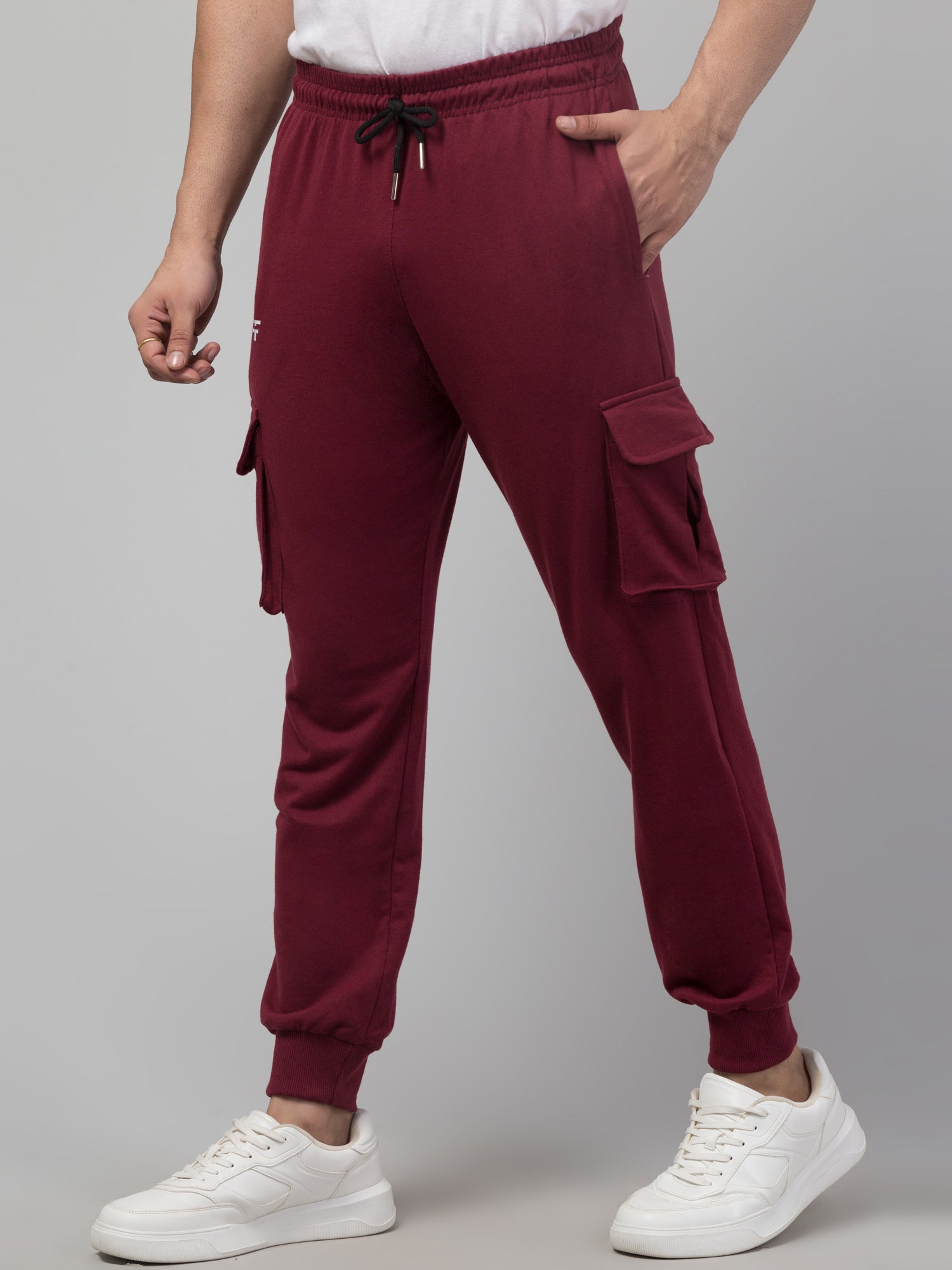 Maroon Joggers w/ Box Pockets