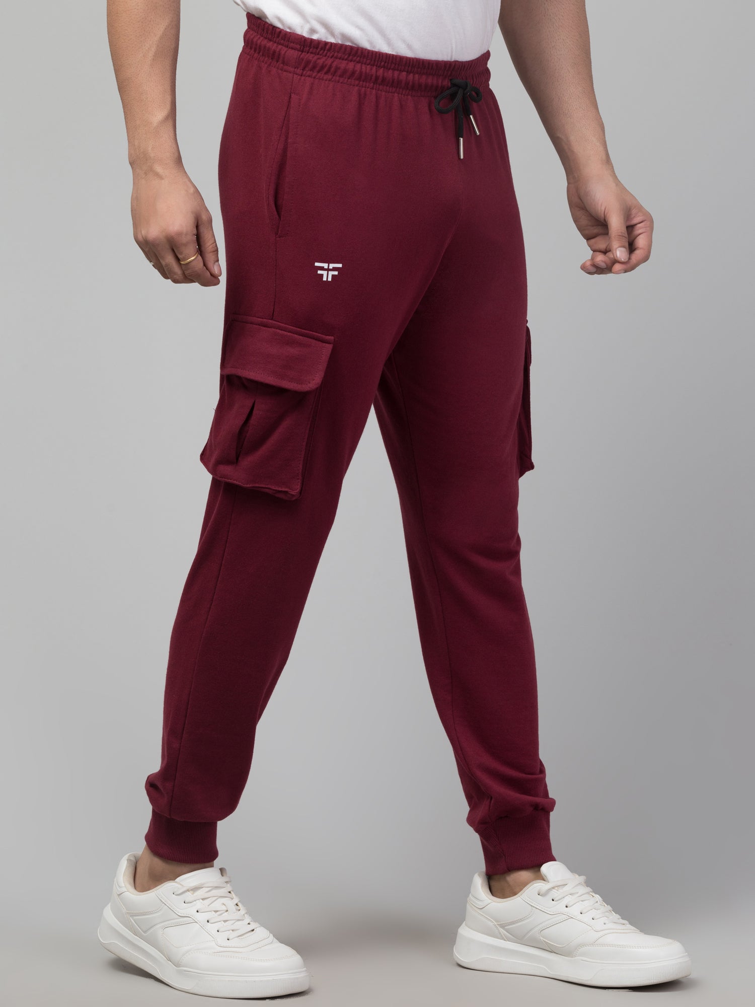 Maroon Joggers w/ Box Pockets