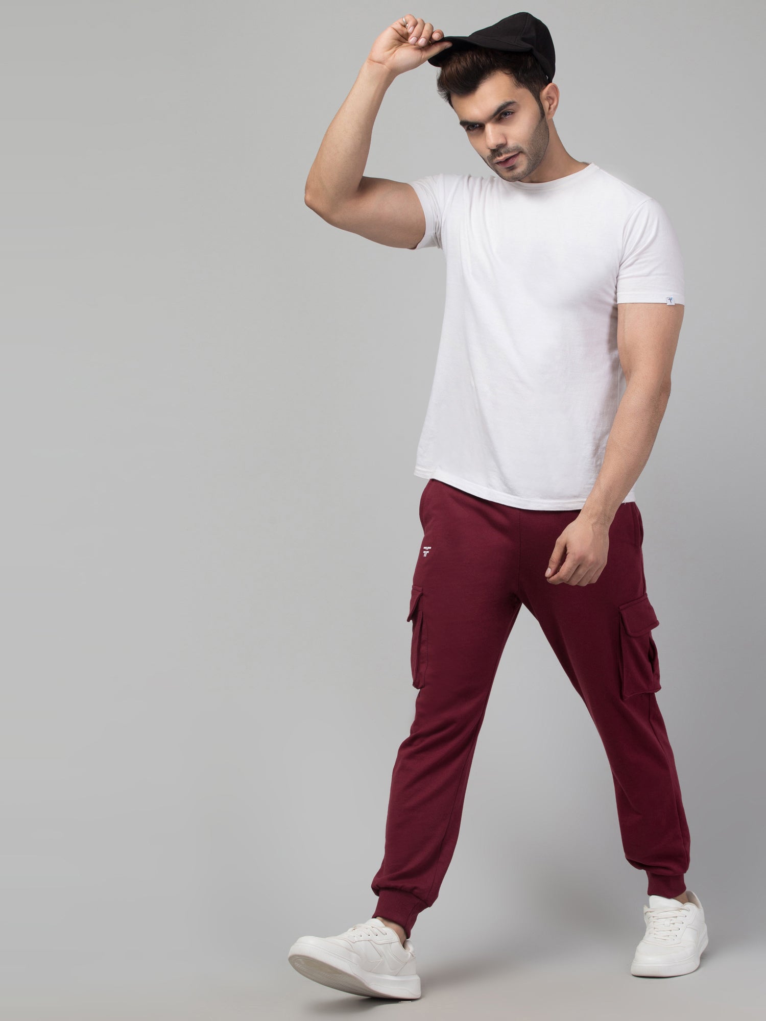 Maroon Joggers w/ Box Pockets