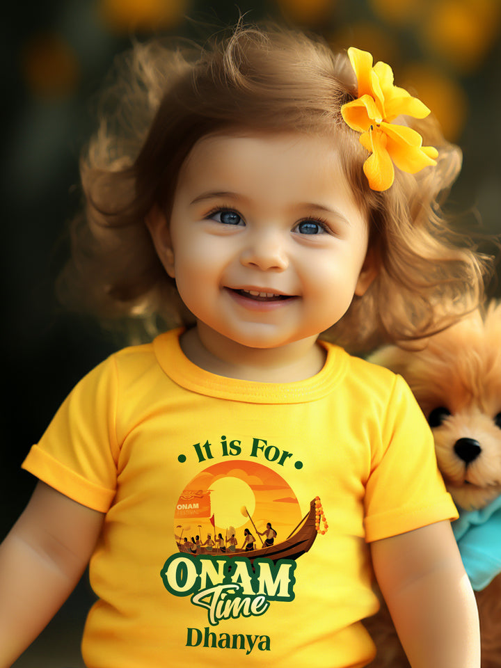 It Is For Onam Time Kids T Shirt w/ Custom Name