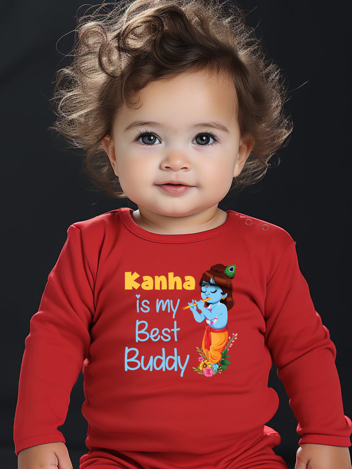 Kanha Is My Best Buddy Baby Romper | Onesies