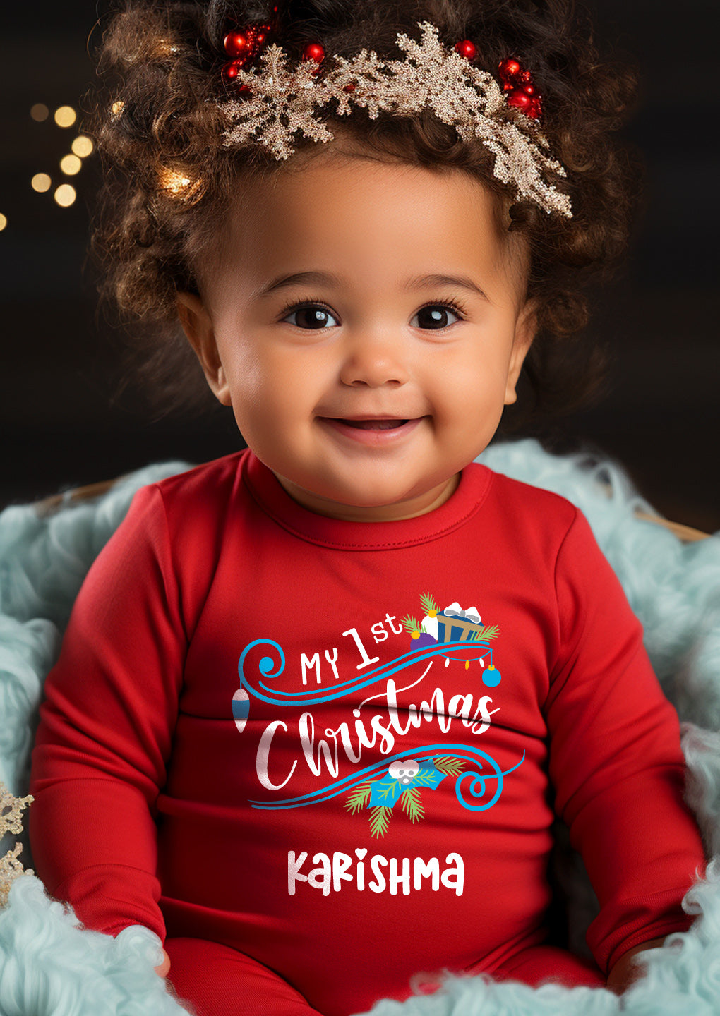 My 1st Christmas Baby Romper | Onesies w/ Custom Name